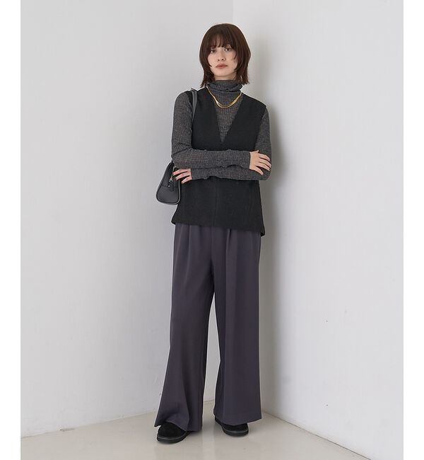 Rouge vif「【人気追加】ストレッチダンボールタックワイドパンツ」|その他|