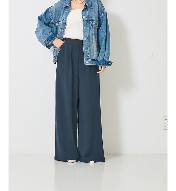 Rouge vif「【人気追加】ストレッチダンボールタックワイドパンツ」|その他|