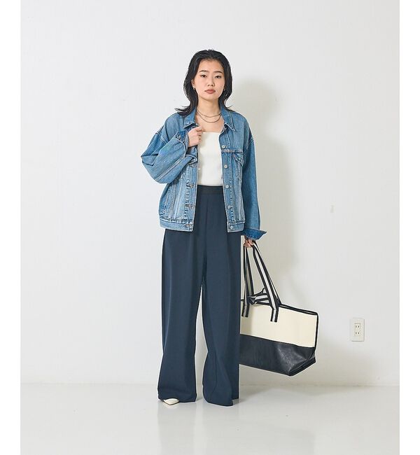 Rouge vif「【人気追加】ストレッチダンボールタックワイドパンツ」|その他|