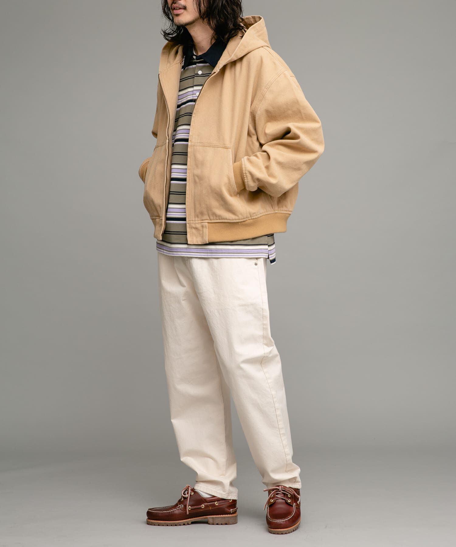 Sonny Label 「ダックフーデッドショートブルゾン」|ブルゾン・スタジャン|
