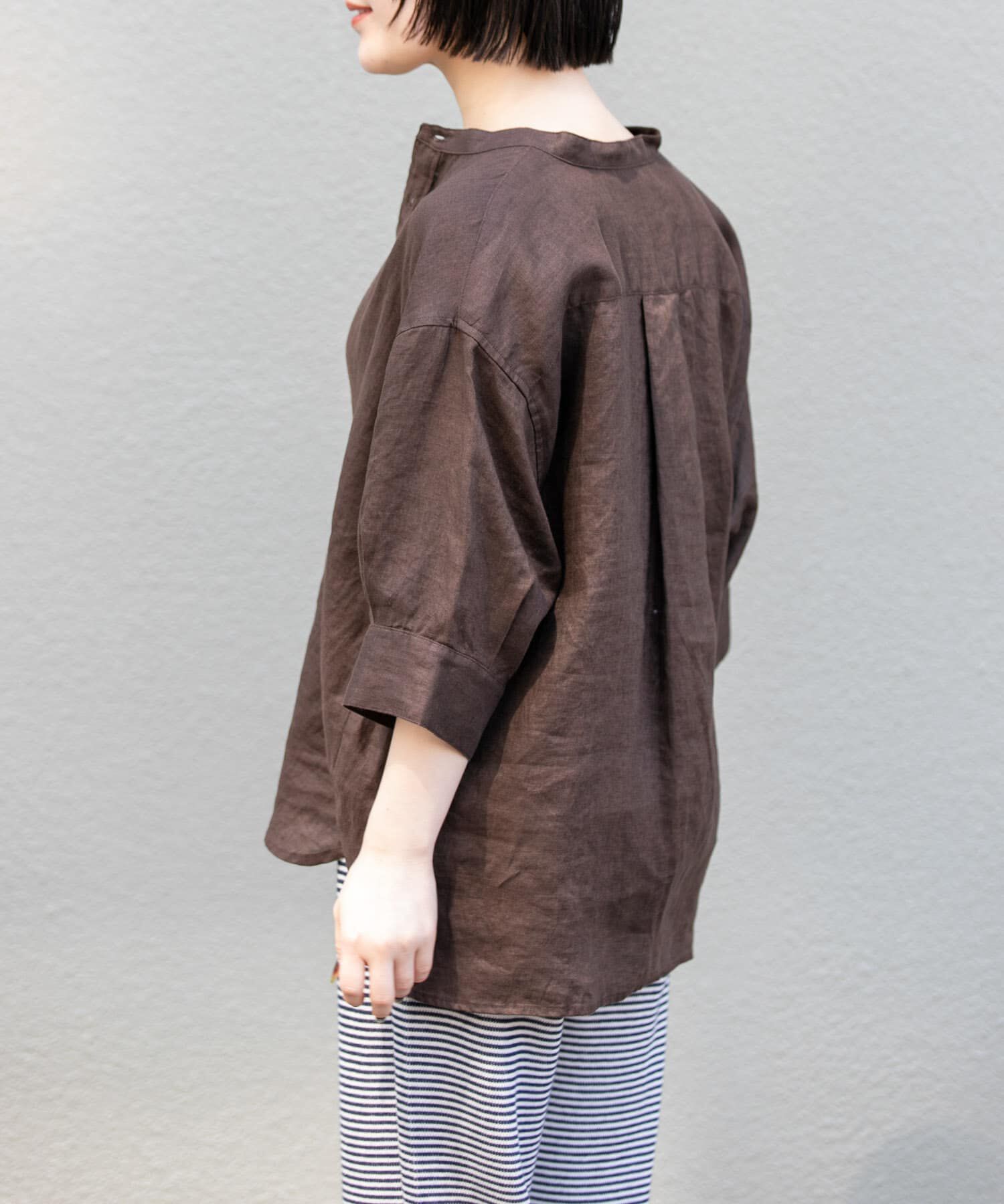 URBAN RESEARCH DOORS「FORK&SPOON　フレンチリネンショートスリーブシャツ」|シャツ・ブラウス|