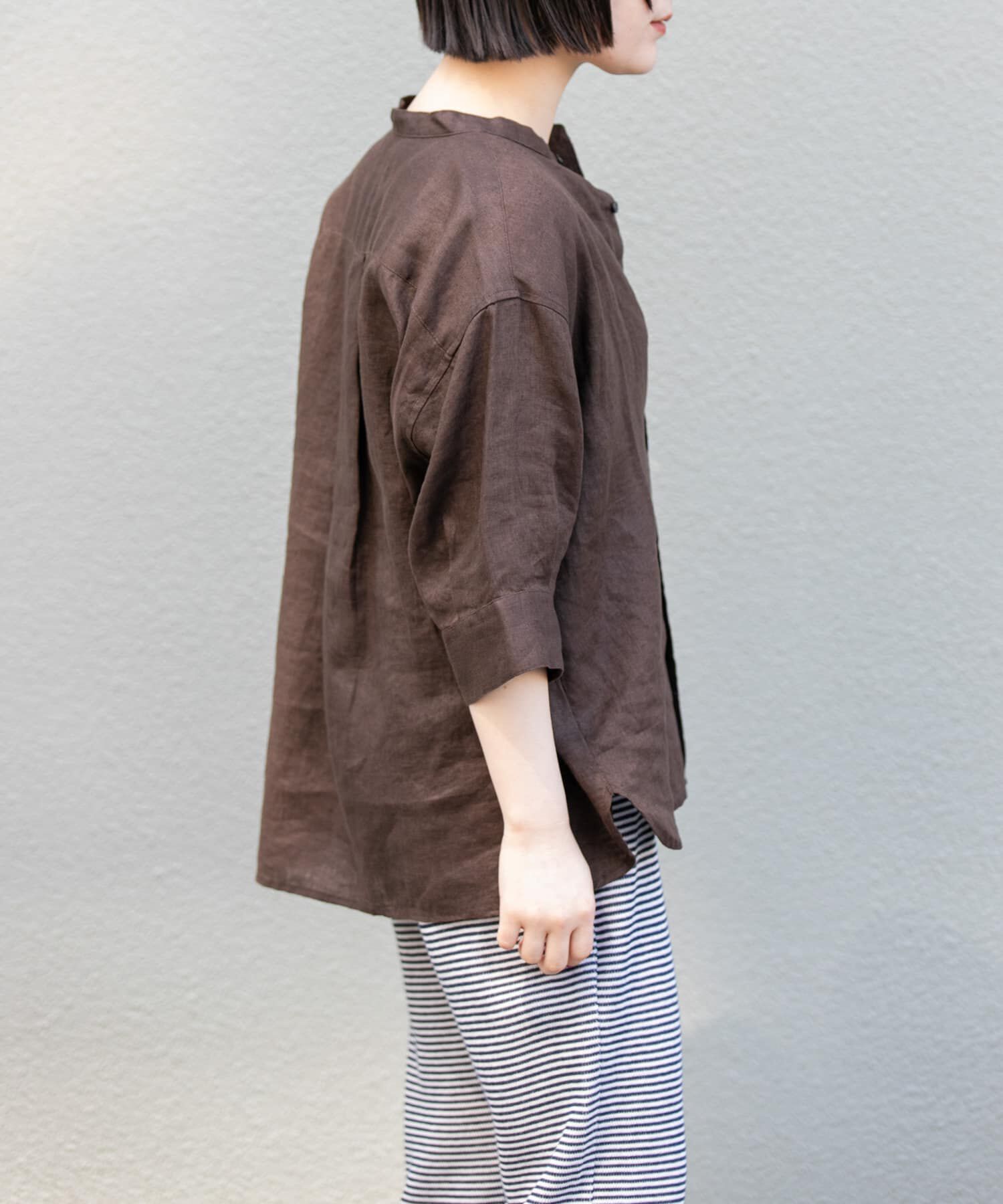 URBAN RESEARCH DOORS「FORK&SPOON　フレンチリネンショートスリーブシャツ」|シャツ・ブラウス|