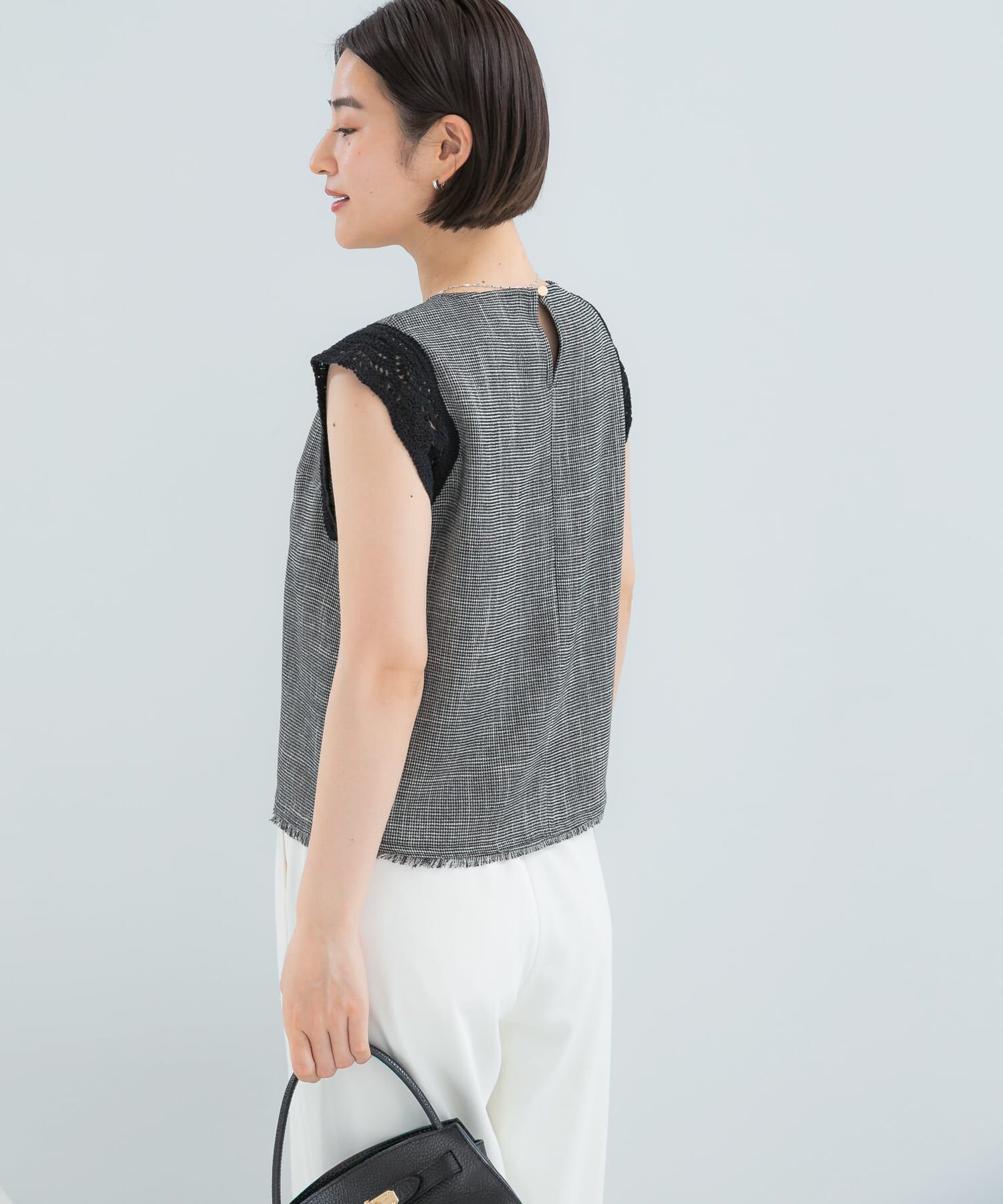 URBAN RESEARCH ROSSO「ドライタッチカラミレースブラウス」|シャツ・ブラウス|
