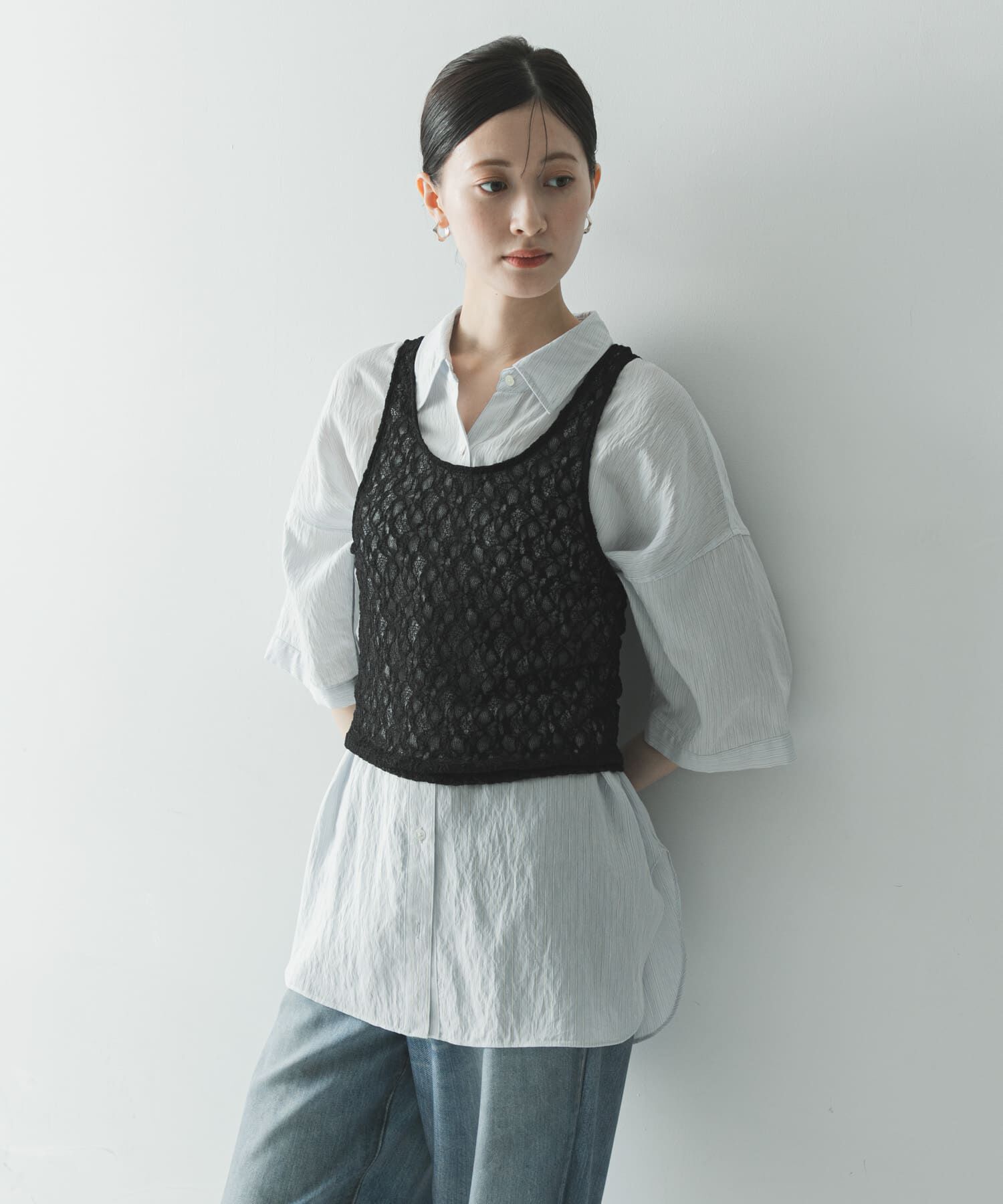URBAN RESEARCH「ストレッチレース2WAYタンクトップ」|タンクトップ|