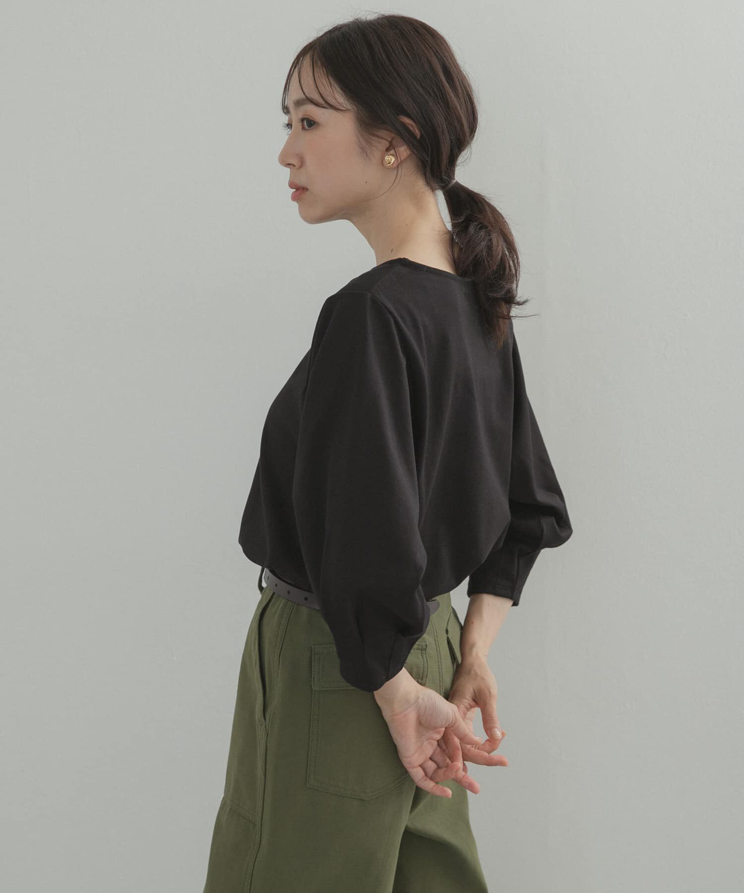 URBAN RESEARCH DOORS「タックスリーブボーダープルオーバー」|Tシャツ・カットソー|