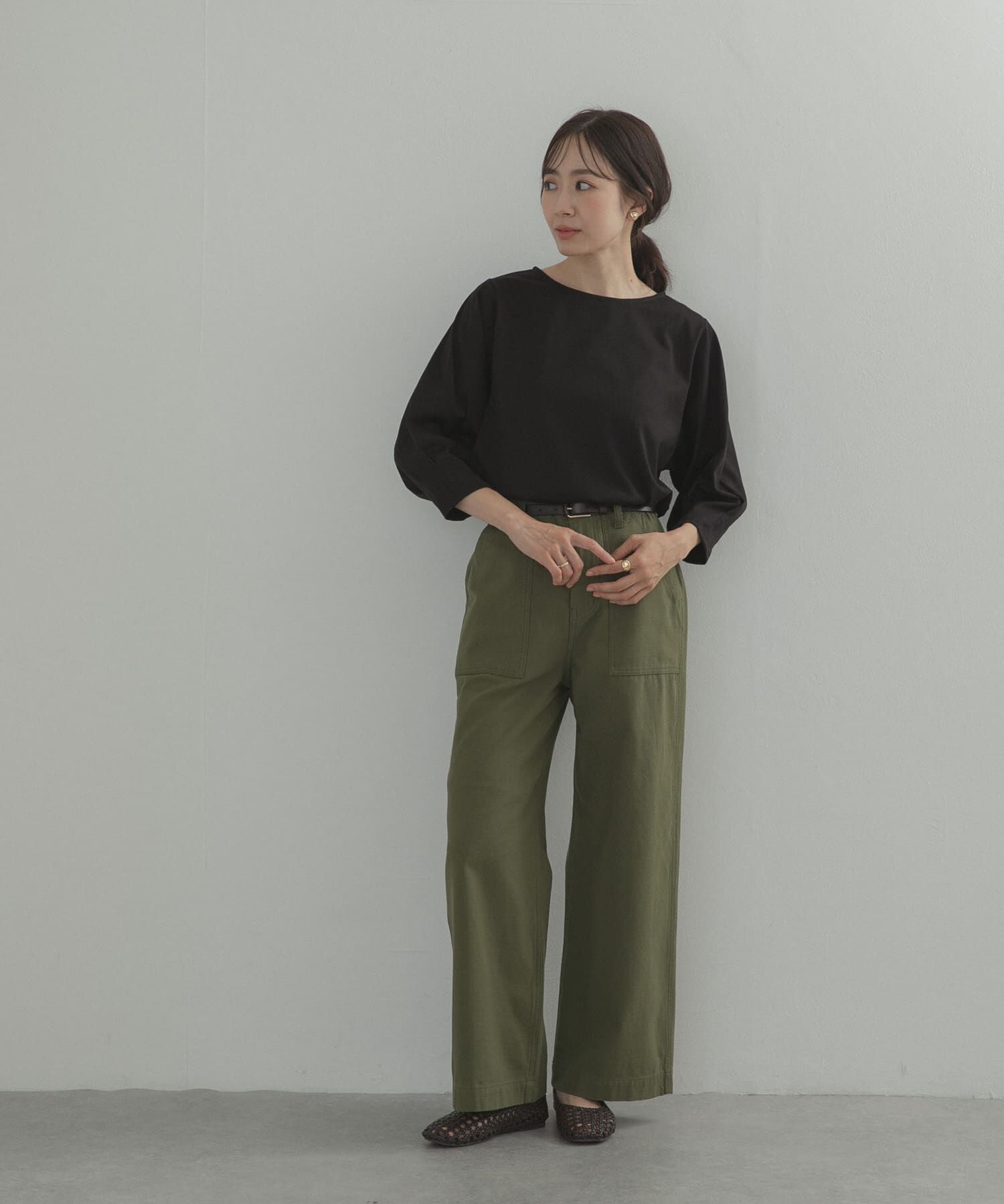 URBAN RESEARCH DOORS「タックスリーブボーダープルオーバー」|Tシャツ・カットソー|