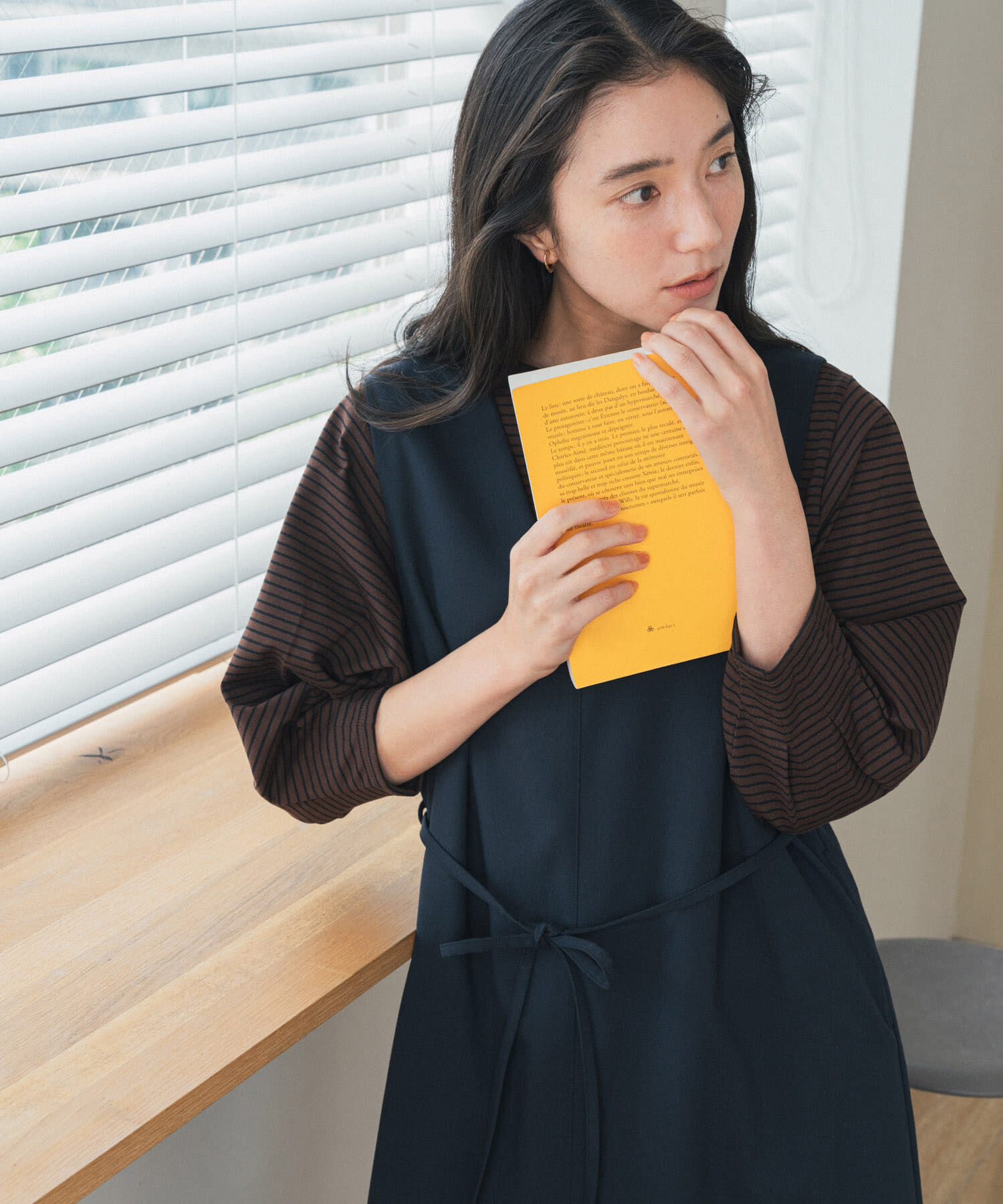 URBAN RESEARCH DOORS「タックスリーブボーダープルオーバー」|Tシャツ・カットソー|