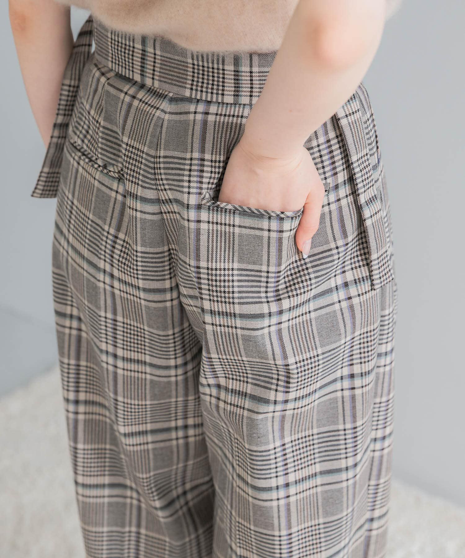 URBAN RESEARCH ROSSO「サイドベルトデザインチェックパンツ」|その他|