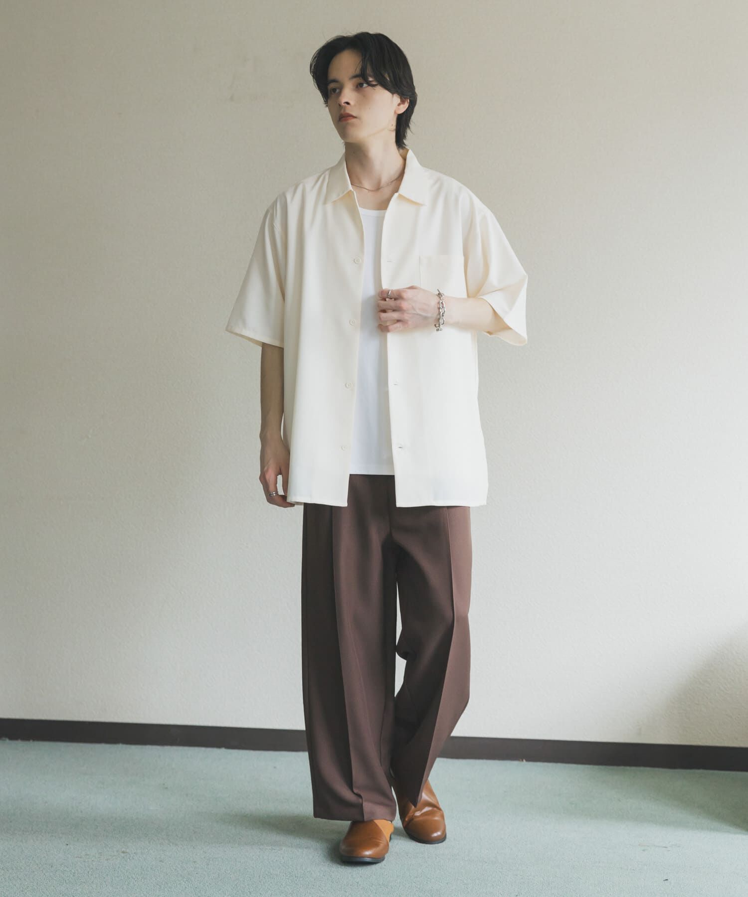 SENSE OF PLACE by URBAN RESEARCH「『イージーケア/速乾』リネンライクレギュラーカラーシャツ」|シャツ・ブラウス|