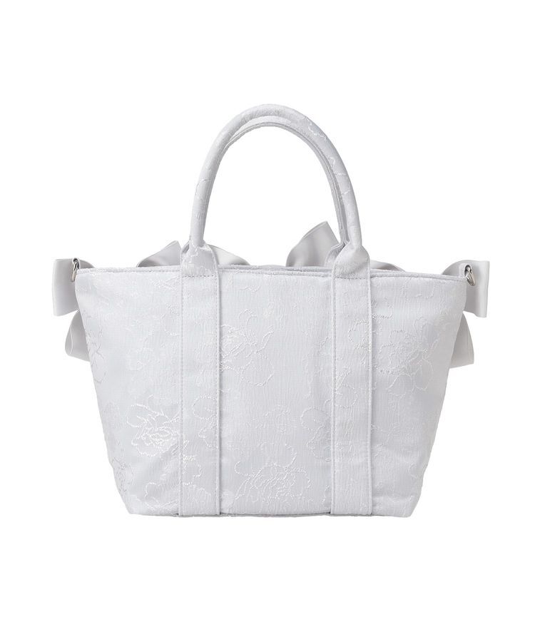 Maison de FLEUR「【Mサイズ/2Way】ブルーマニアボリュームリボン2WayトートMバッグ」|トートバッグ|