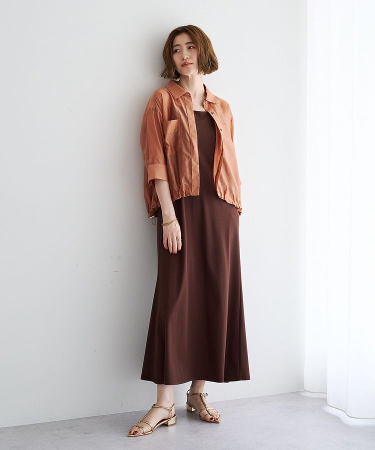 YECCA VECCA「【2点SET】シアーシャツ&times;Aラインキャミワンピース」|ワンピース|