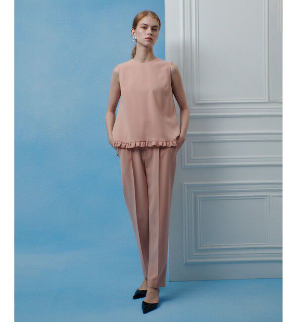 LOULOU WILLOUGHBY「【LOULOU WILLOUGHBY】ハイバックテーパードパンツ」|スラックス|