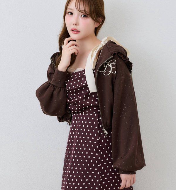 「【WEB限定】マイナス5kg見え/肩リボンドレープロングワンピース」|ワンピース|