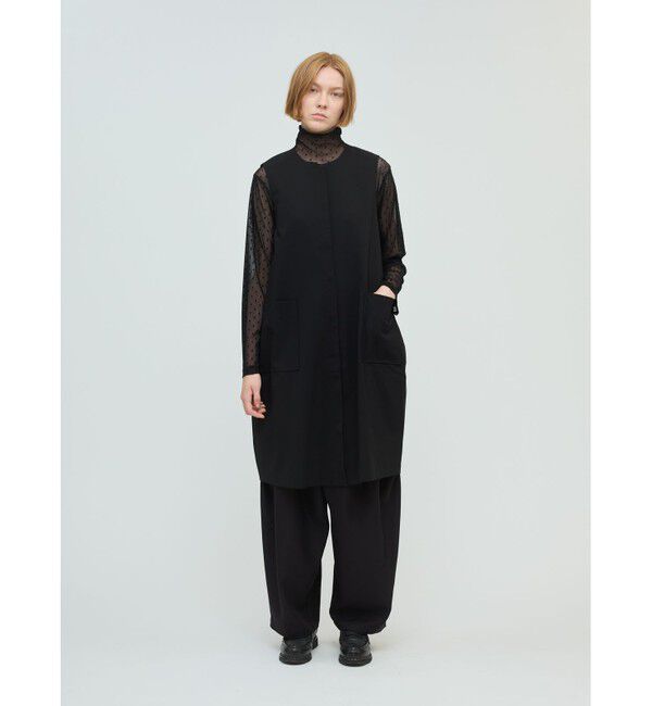 mizuiro ind「mizuiro ind メッシュドットハイネックプルオーバー」|Tシャツ・カットソー|