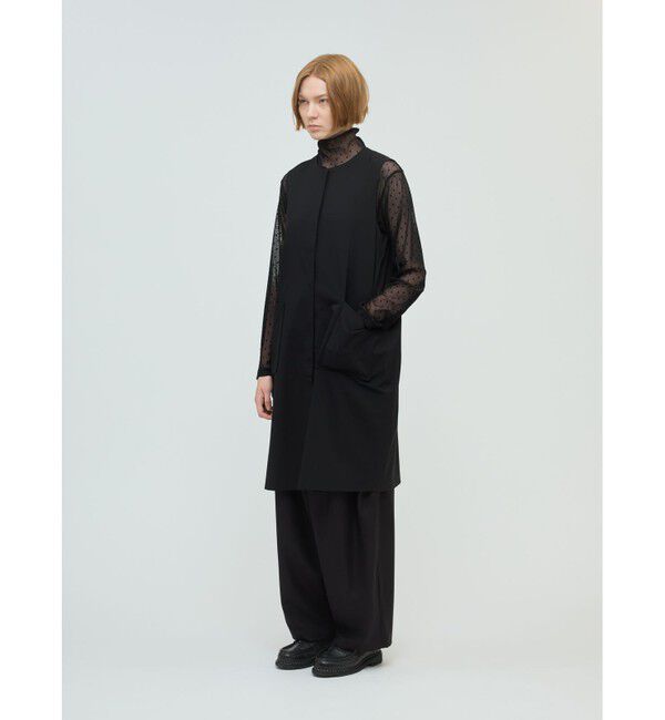 mizuiro ind「mizuiro ind メッシュドットハイネックプルオーバー」|Tシャツ・カットソー|