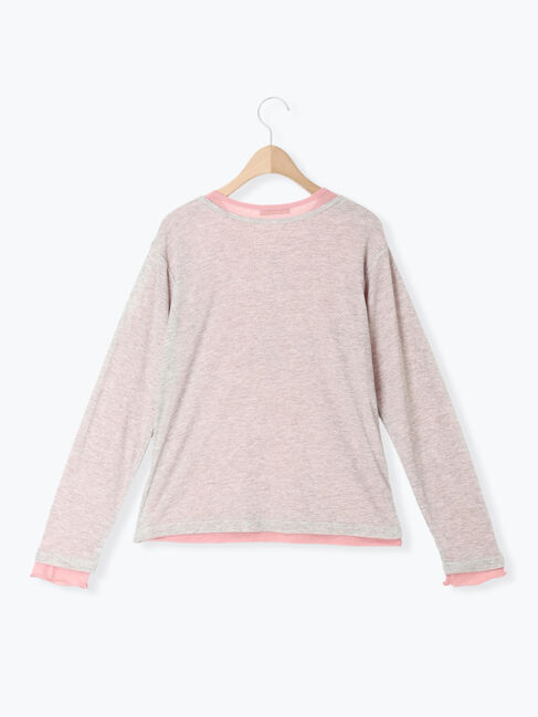 Samansa Mos2「シアー配色コンビカットソー」|Tシャツ・カットソー|