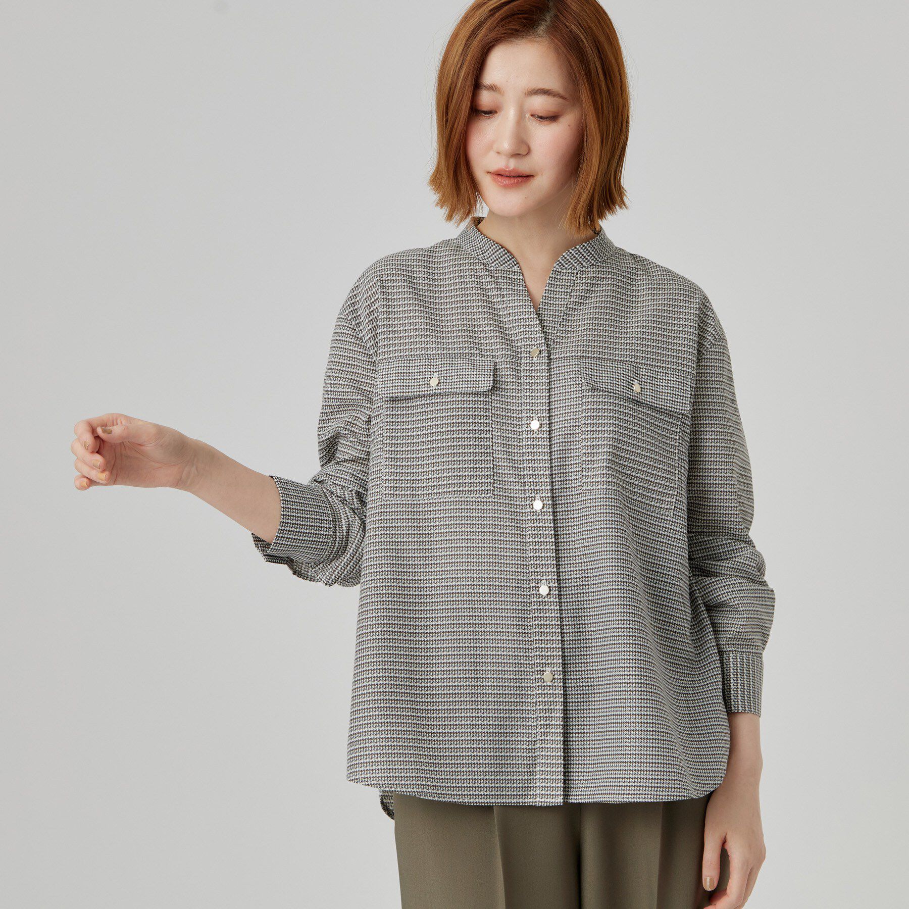 grove「ワークポケット付スキッパーシャツ」|シャツ・ブラウス|