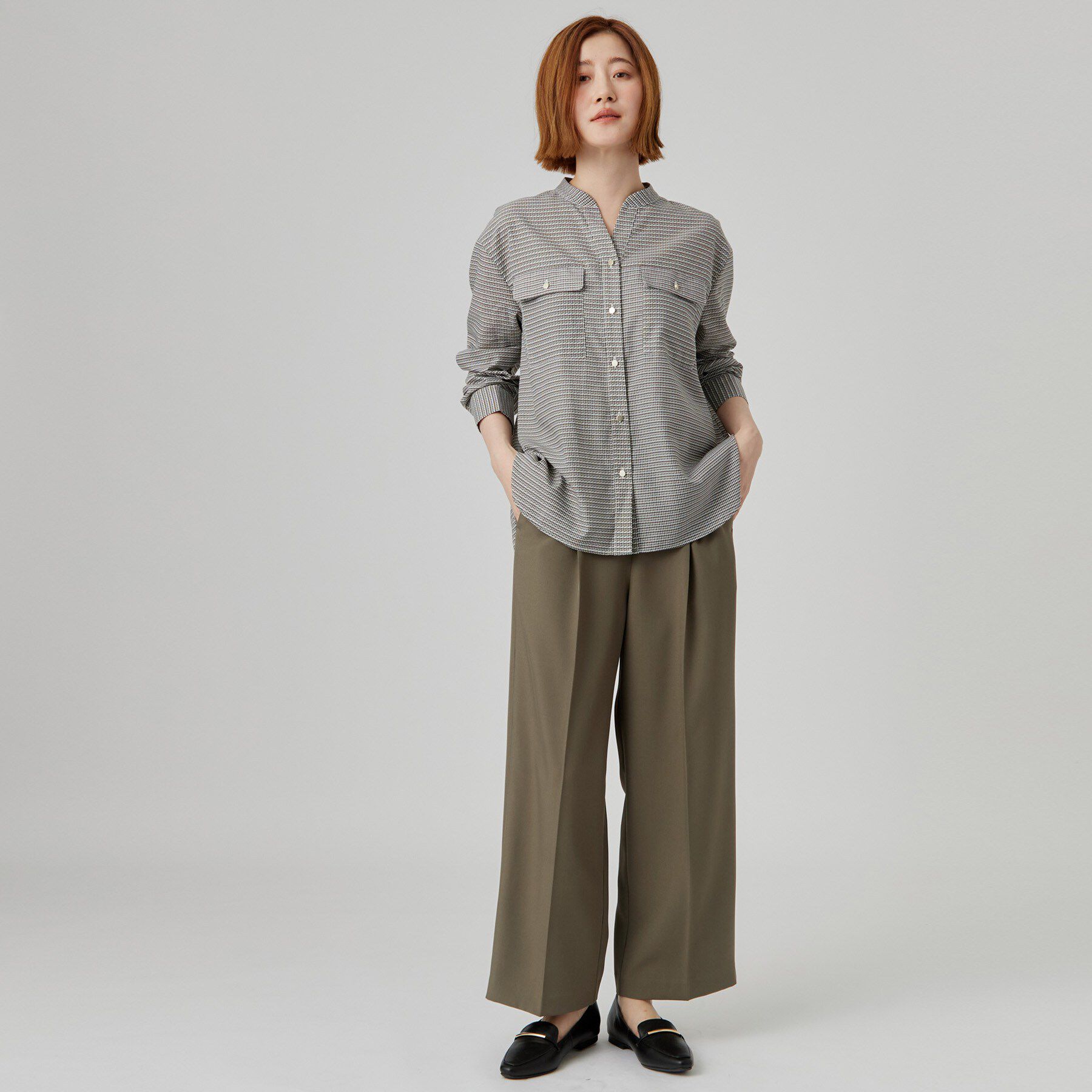 grove「ワークポケット付スキッパーシャツ」|シャツ・ブラウス|
