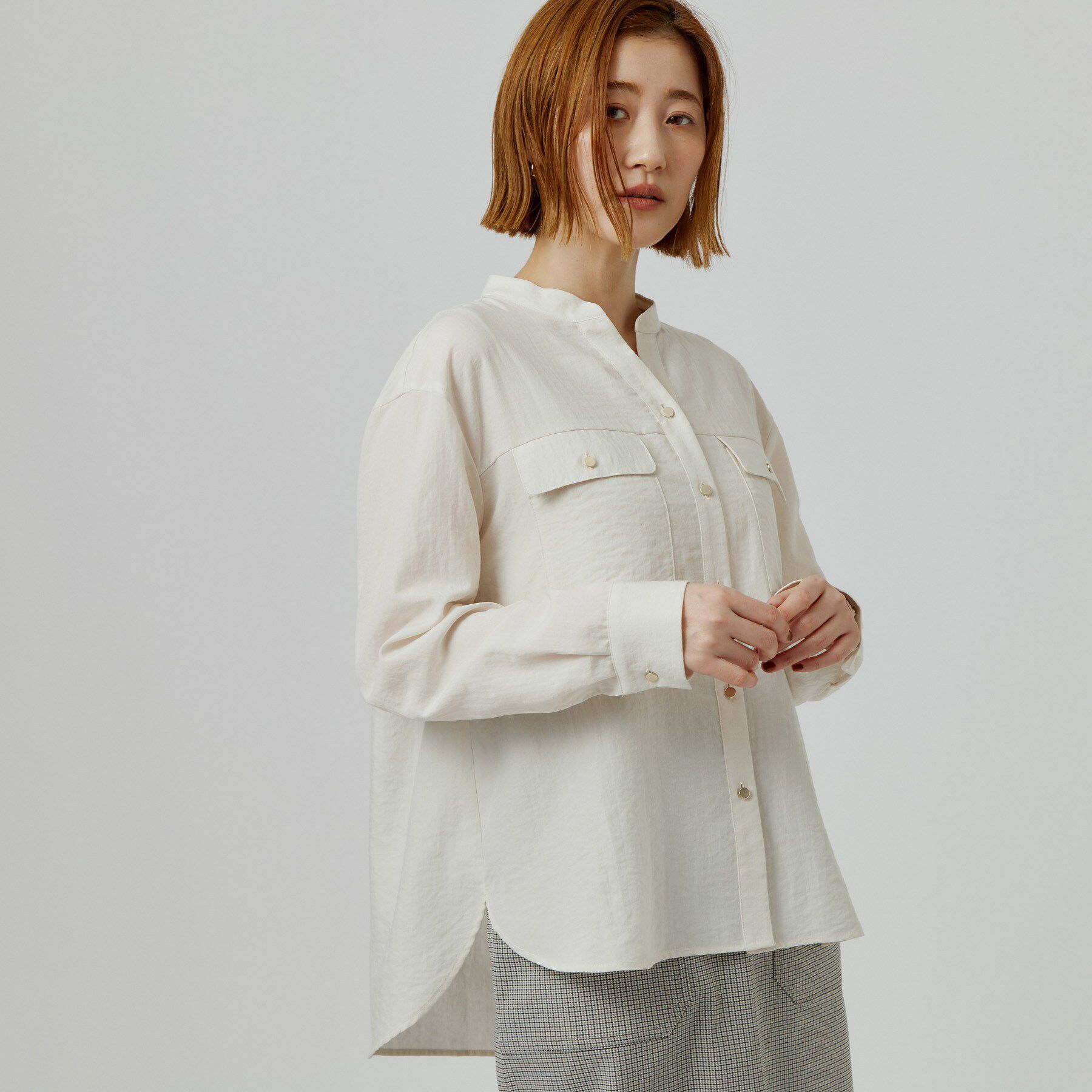 grove「ワークポケット付スキッパーシャツ」|シャツ・ブラウス|