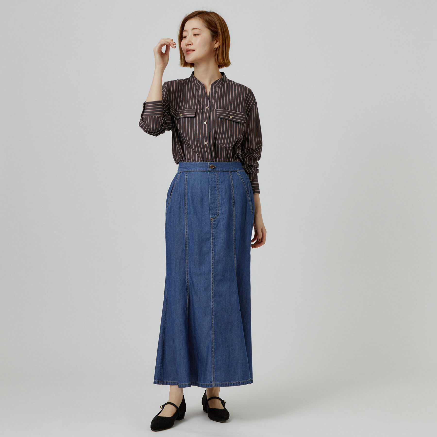 grove「ワークポケット付スキッパーシャツ」|シャツ・ブラウス|