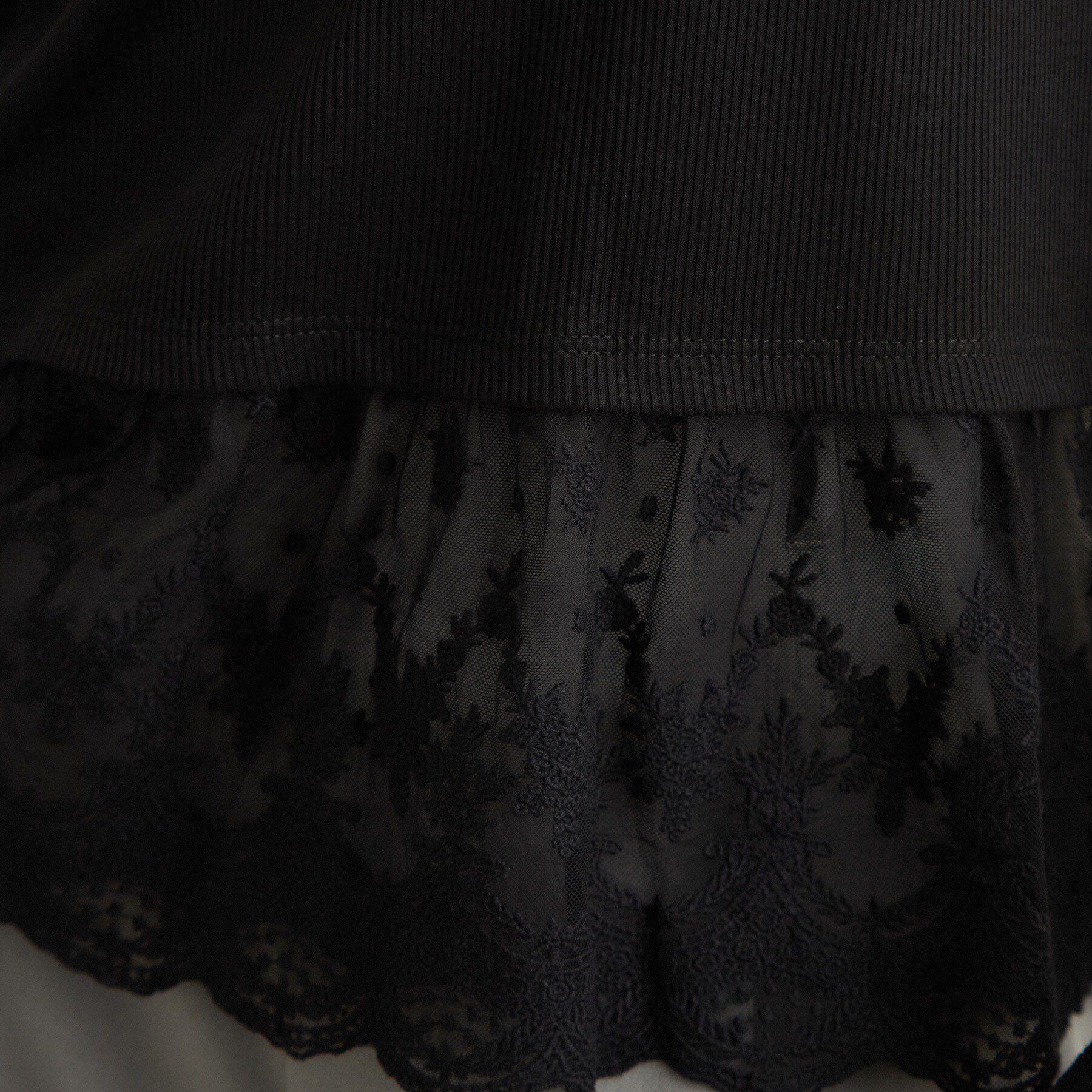 Couture broach「【重ね着で楽しめる・洗濯機可】レース レイヤードトップス」|Tシャツ・カットソー|