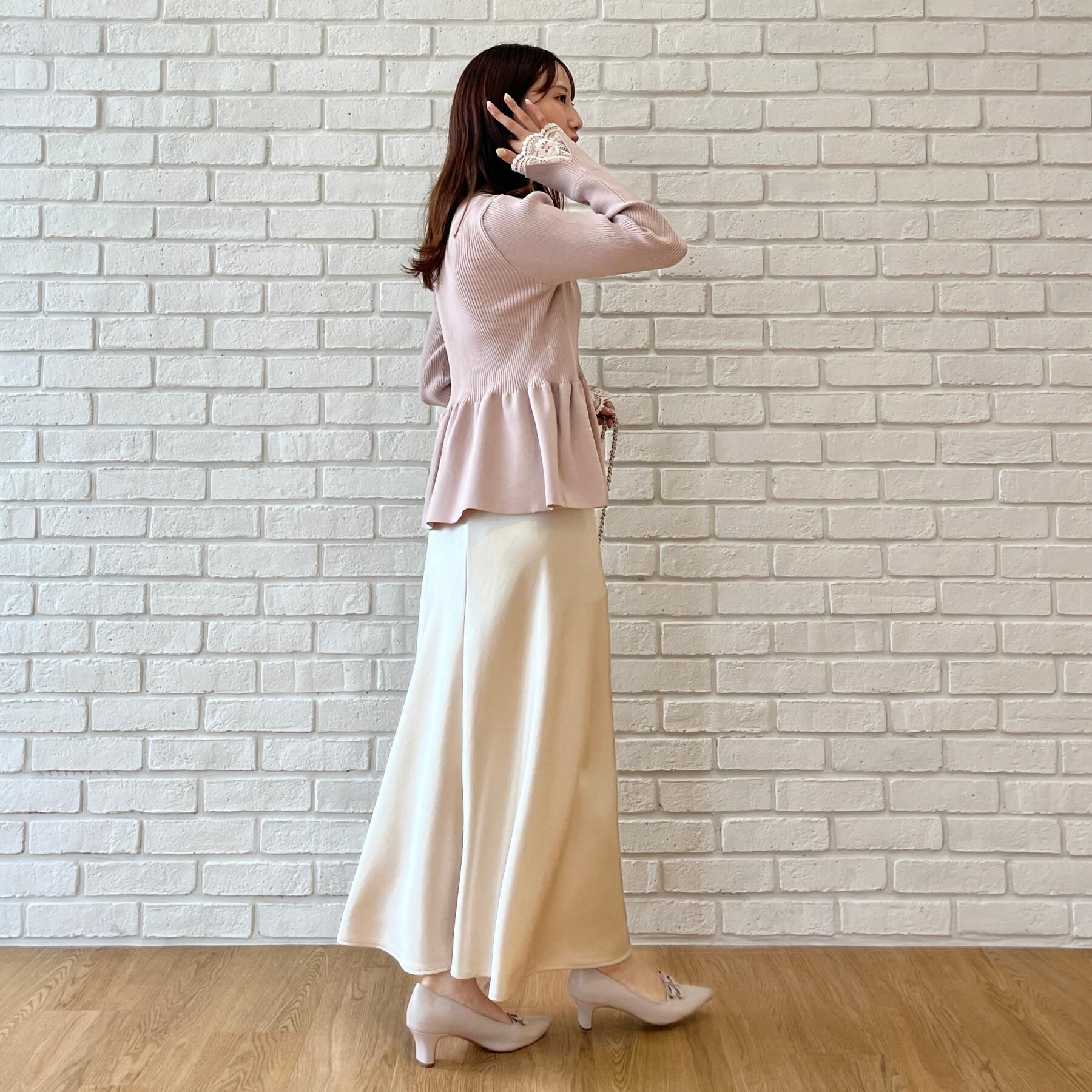 Couture broach「【上品見えの袖レース】ペプラム カーディガン」|カーディガン|