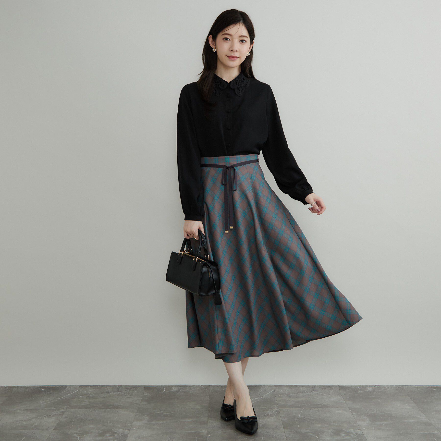 Couture broach「【お顔まわり彩る】レース衿ジョーゼットブラウス」|シャツ・ブラウス|