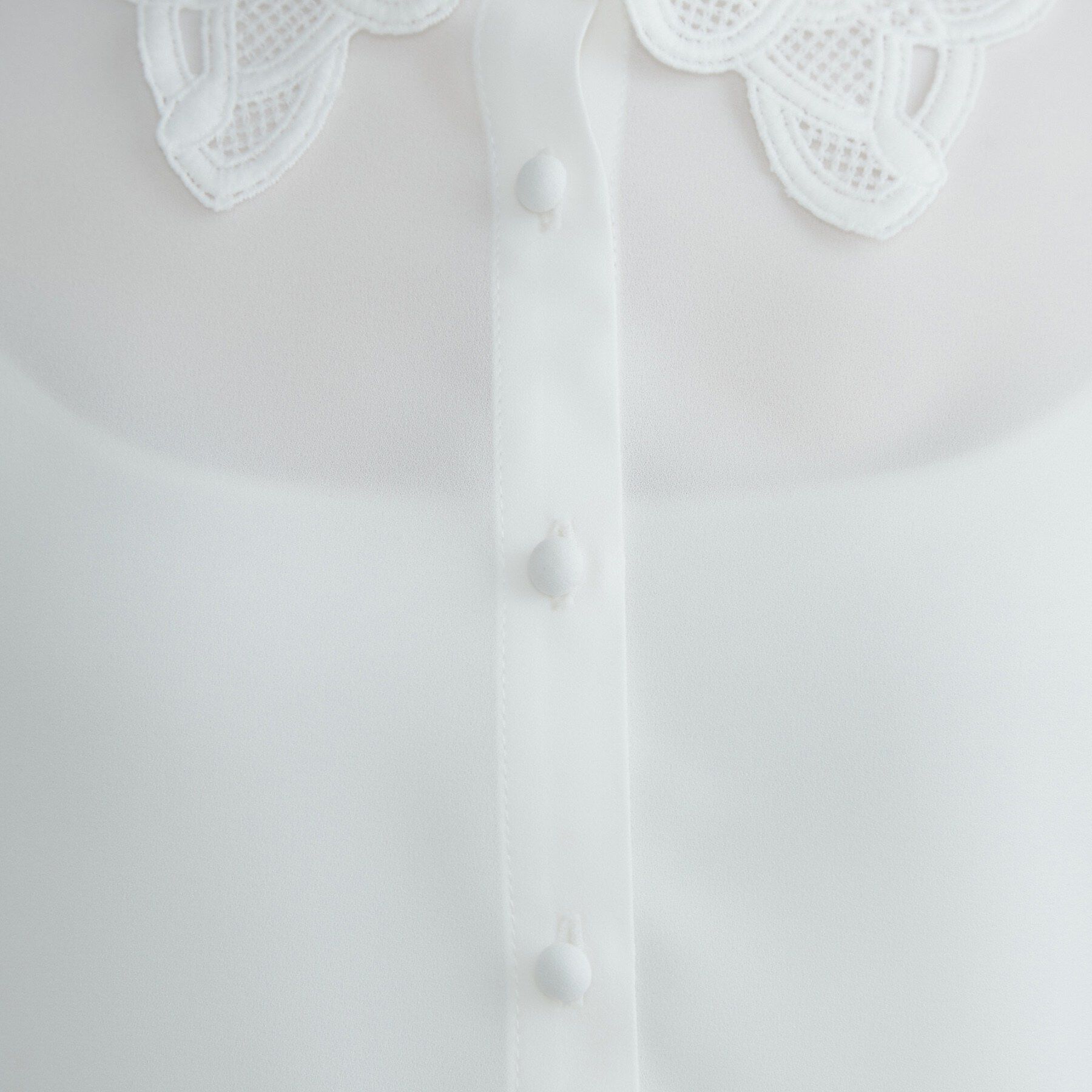 Couture broach「【お顔まわり彩る】レース衿ジョーゼットブラウス」|シャツ・ブラウス|