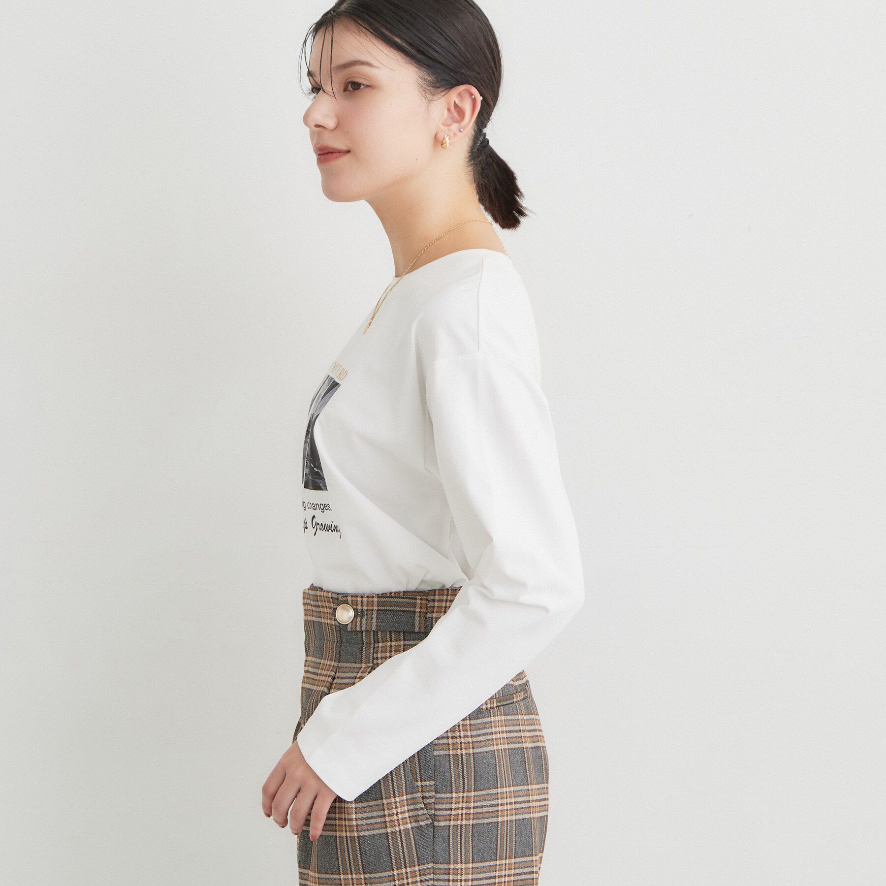 THE SHOP TK「ロゴ＆フォトアソートロンT」|Tシャツ・カットソー|