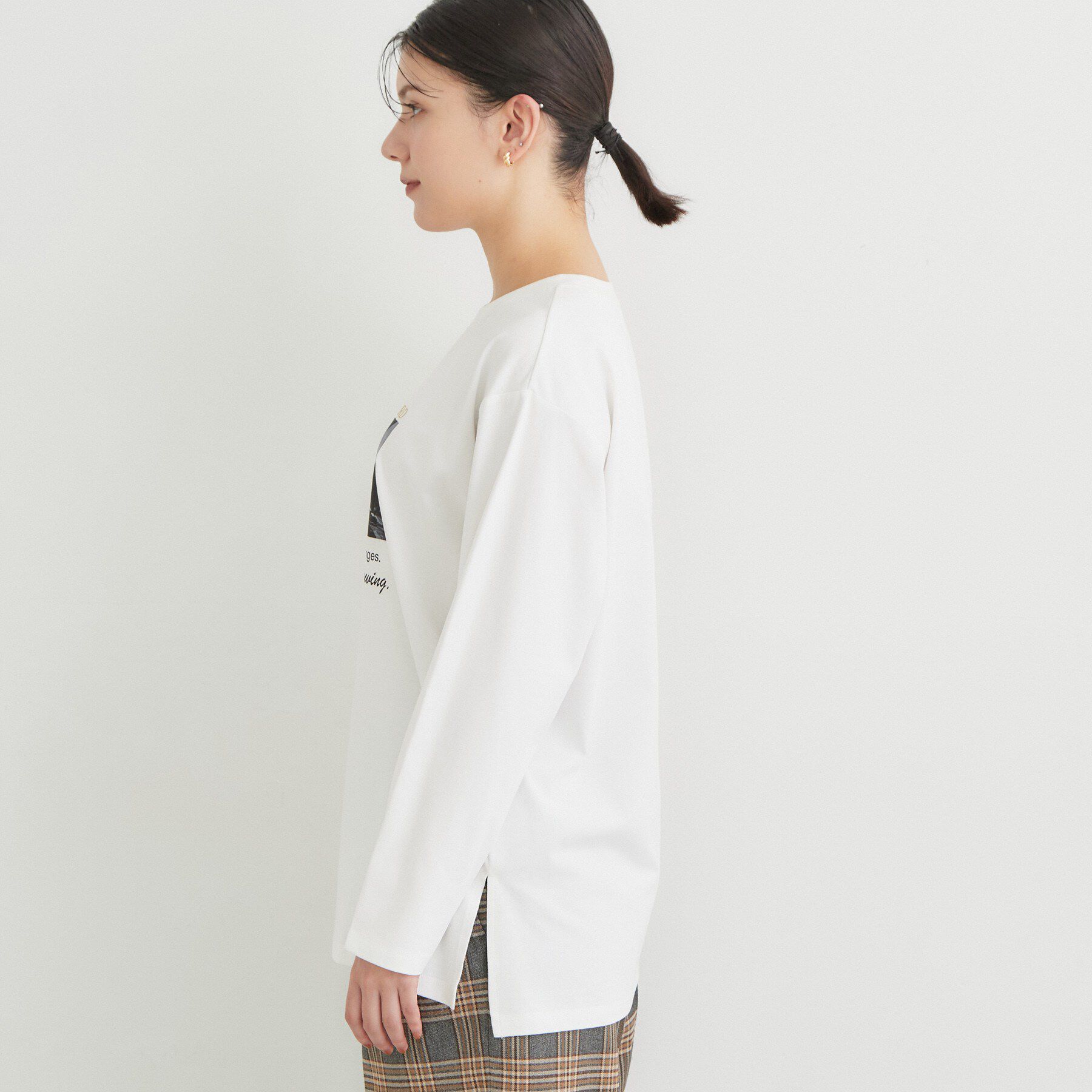 THE SHOP TK「ロゴ＆フォトアソートロンT」|Tシャツ・カットソー|