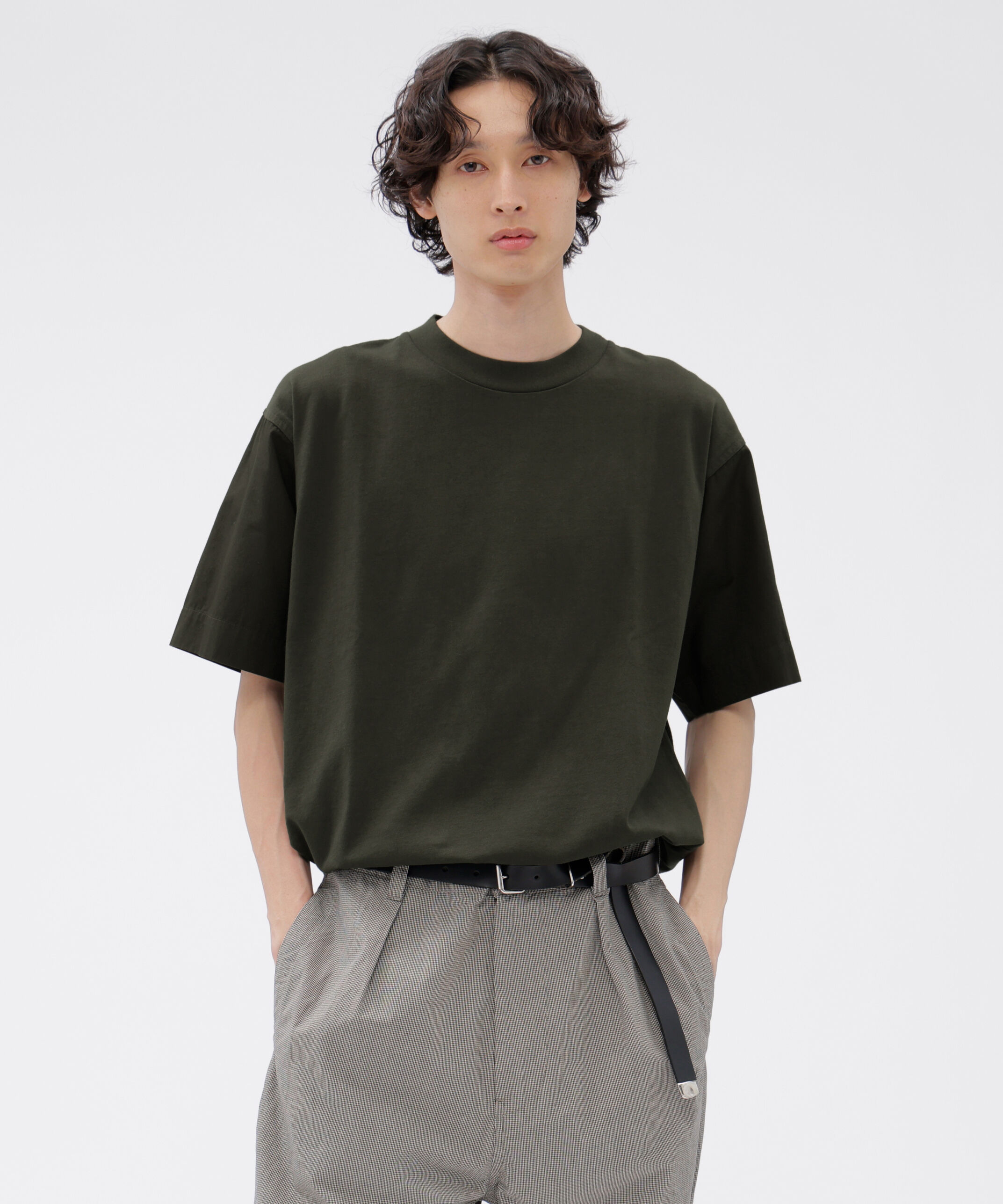 MHL.「GARMENT DYE COTTON JERSEY TOP」|Tシャツ・カットソー|DARK GREEN3