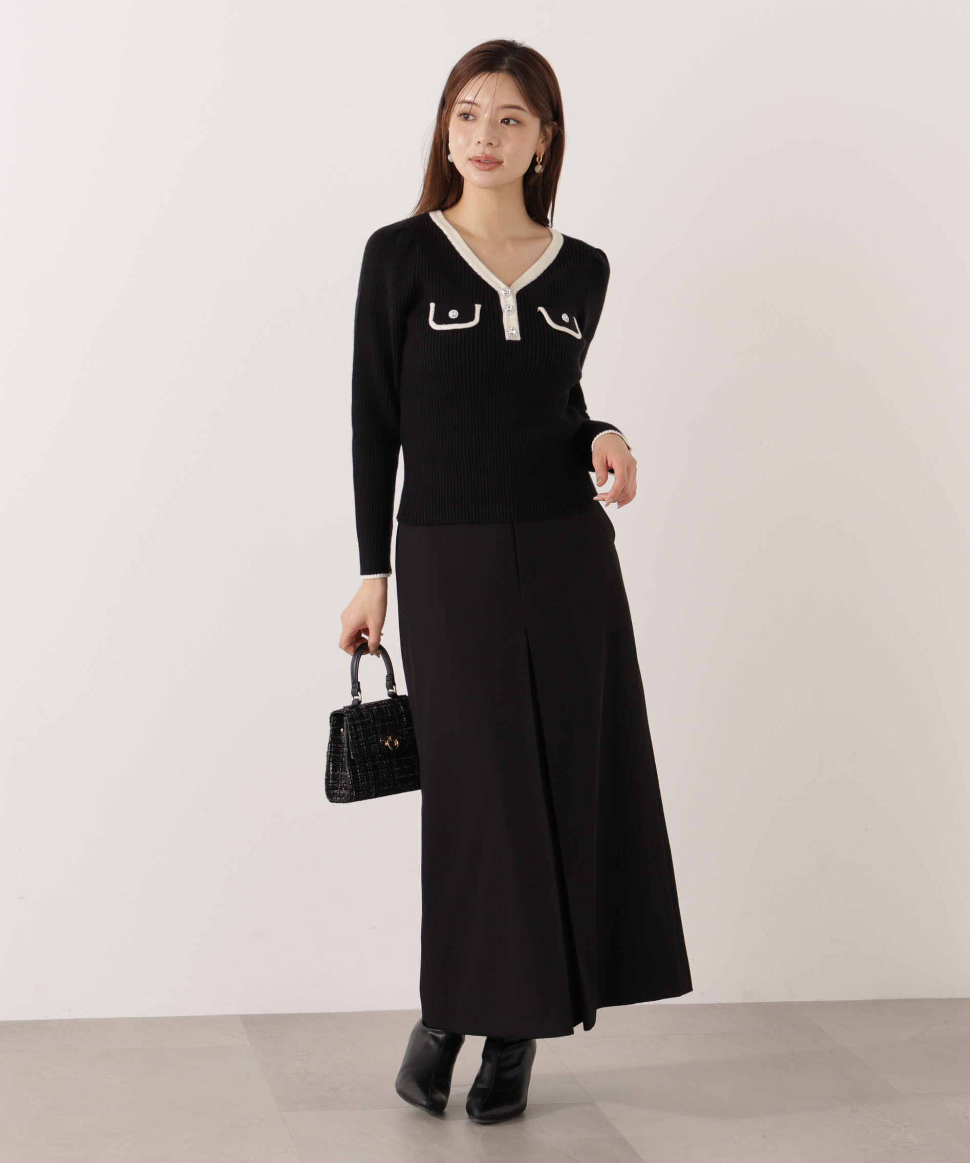 PROPORTION BODY DRESSING「＜ウォッシャブル＞フロントタックナロースカート」|スカート|