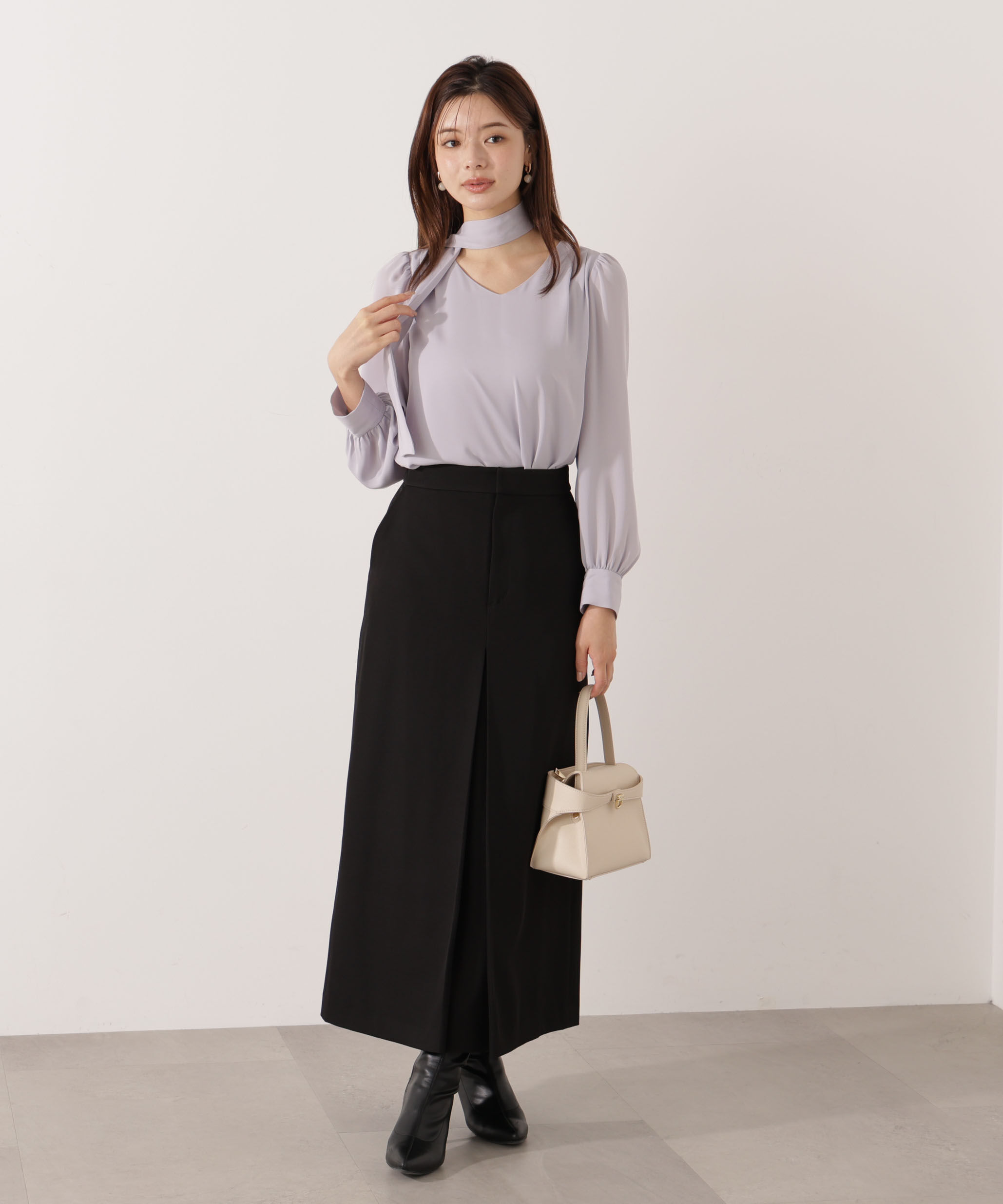 PROPORTION BODY DRESSING「＜ウォッシャブル＞フロントタックナロースカート」|スカート|