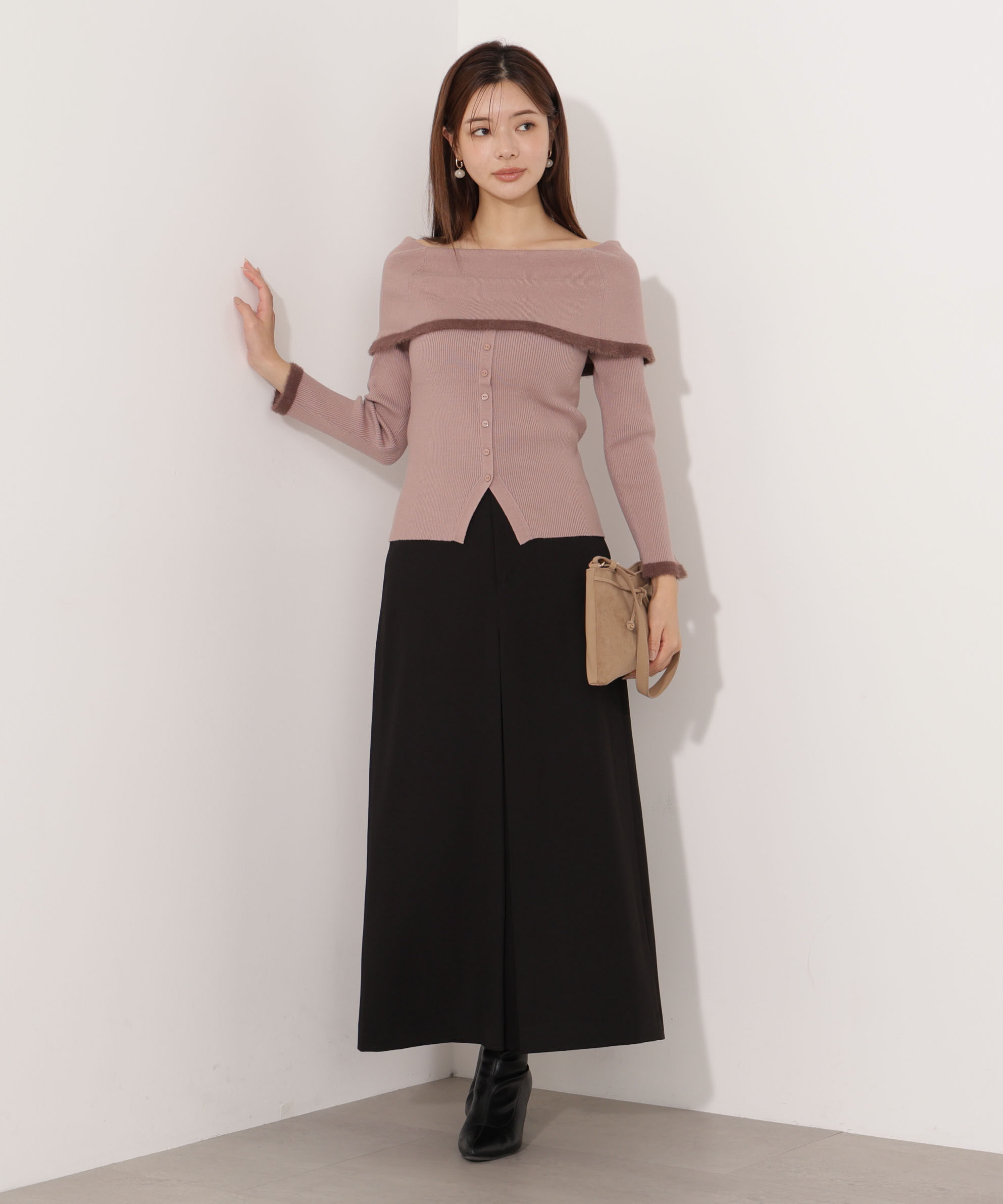 PROPORTION BODY DRESSING「＜ウォッシャブル＞フロントタックナロースカート」|スカート|