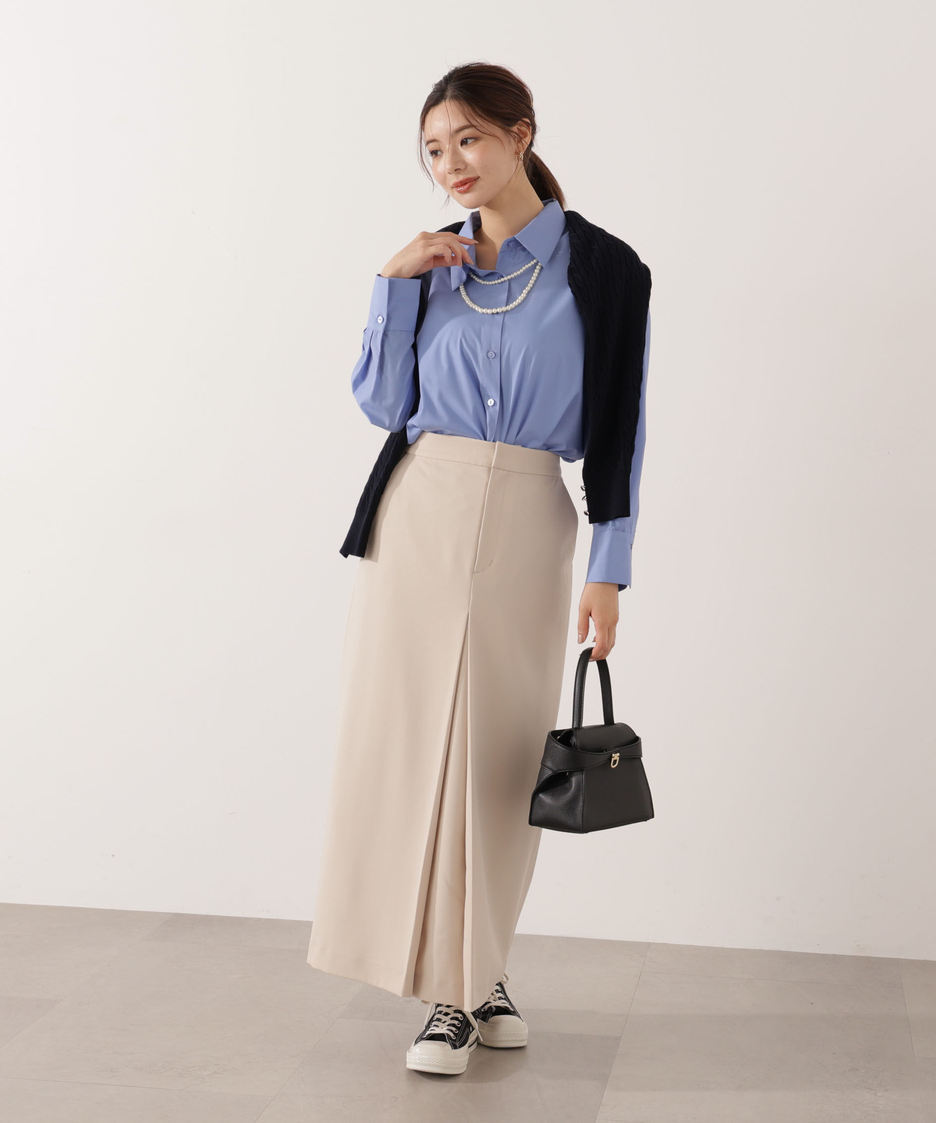 PROPORTION BODY DRESSING「＜ウォッシャブル＞フロントタックナロースカート」|スカート|