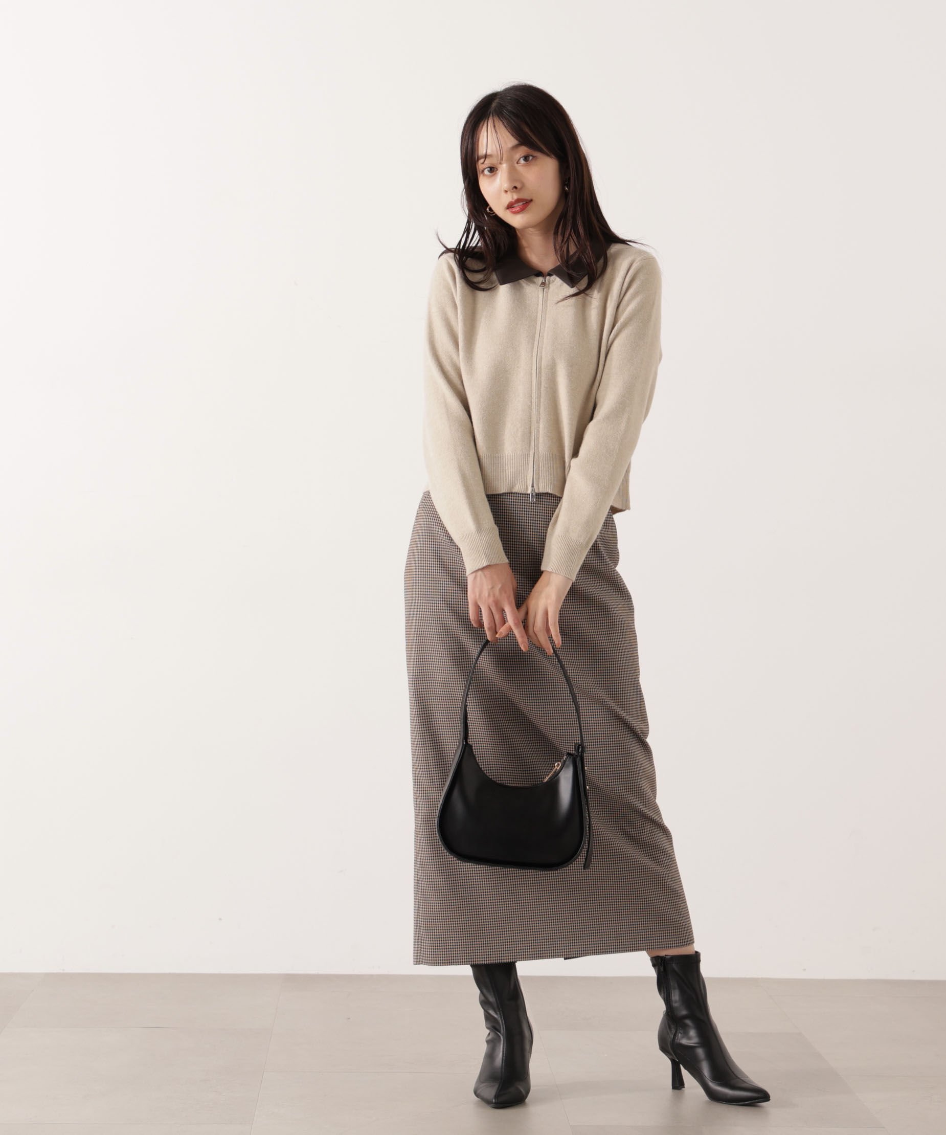 PROPORTION BODY DRESSING「ギンガムナロータイトスカート 25AW」|スカート|