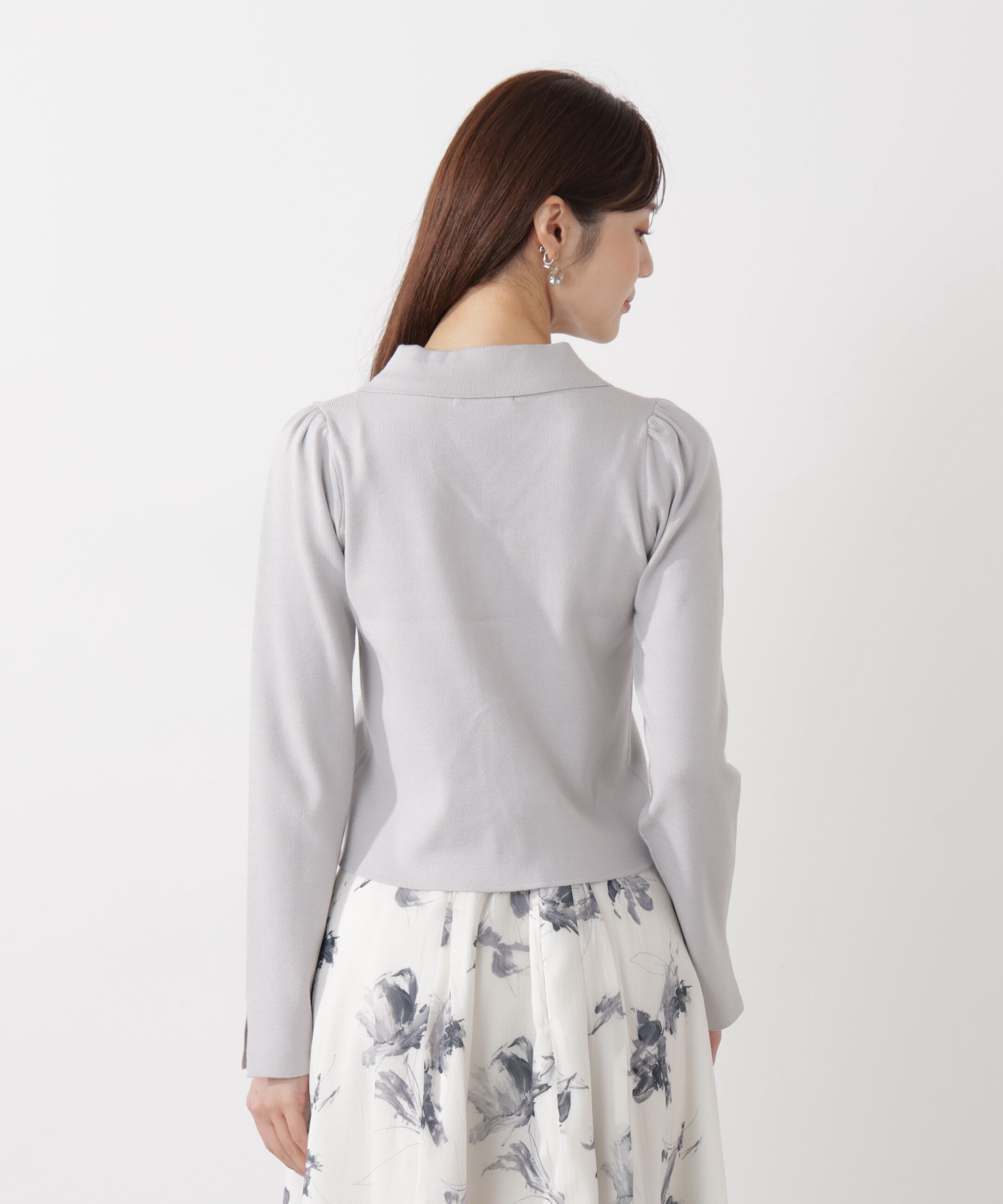 PROPORTION BODY DRESSING「＜ウォッシャブル/UV＞衿付き総針ニット」|ニット・セーター|