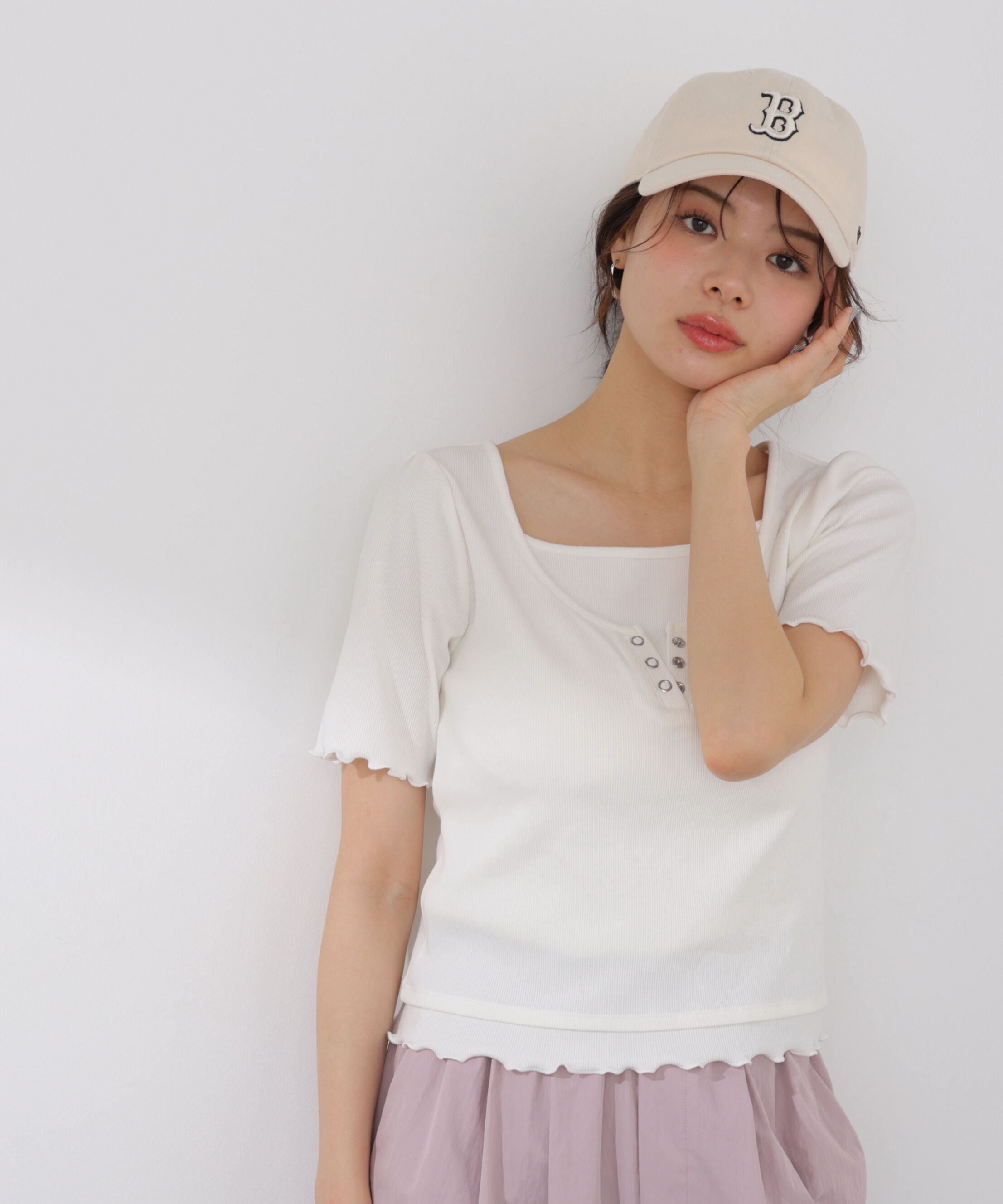 PROPORTION BODY DRESSING「見せかけヘンリーネックカットソー」|Tシャツ・カットソー|