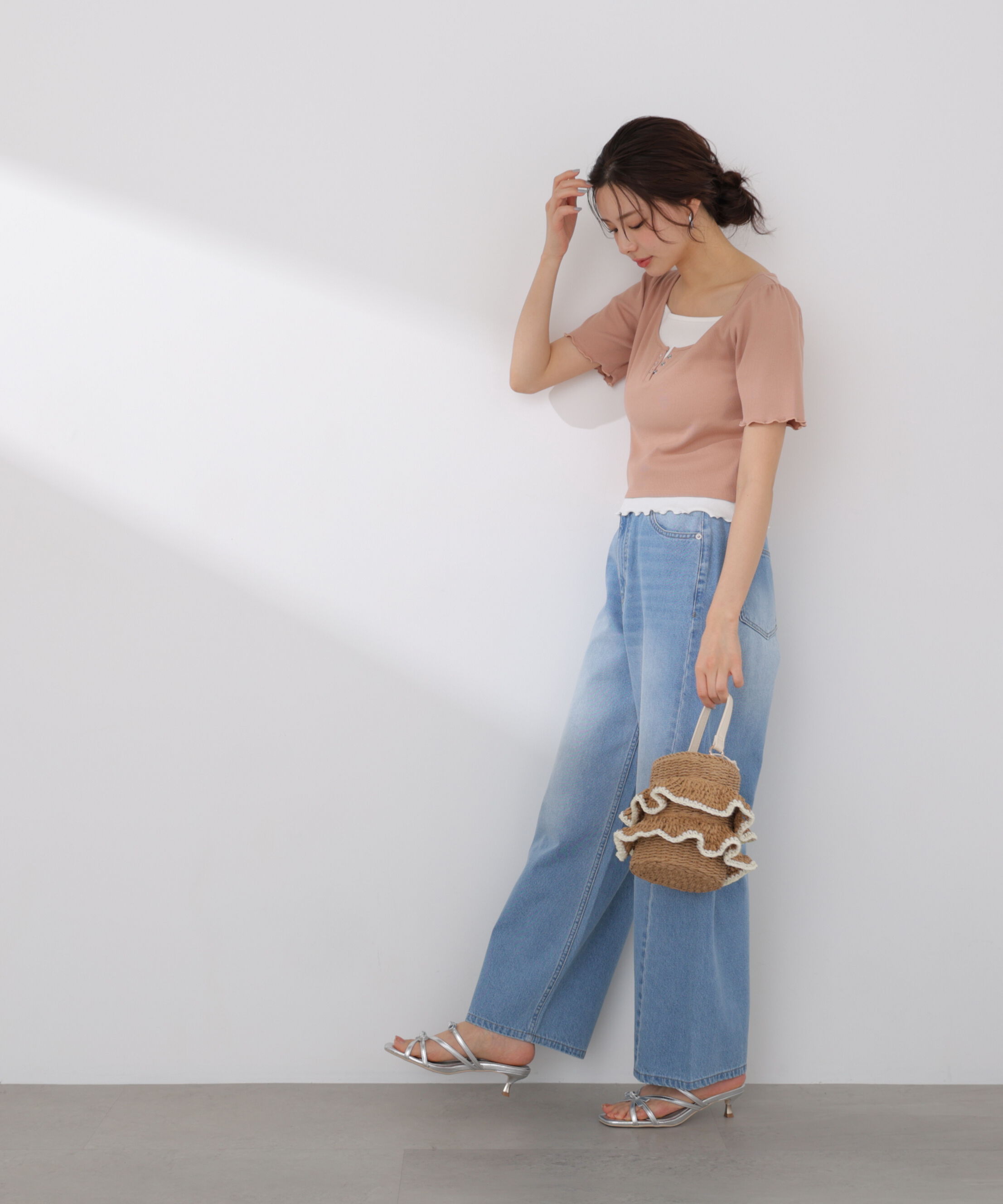 PROPORTION BODY DRESSING「見せかけヘンリーネックカットソー」|Tシャツ・カットソー|