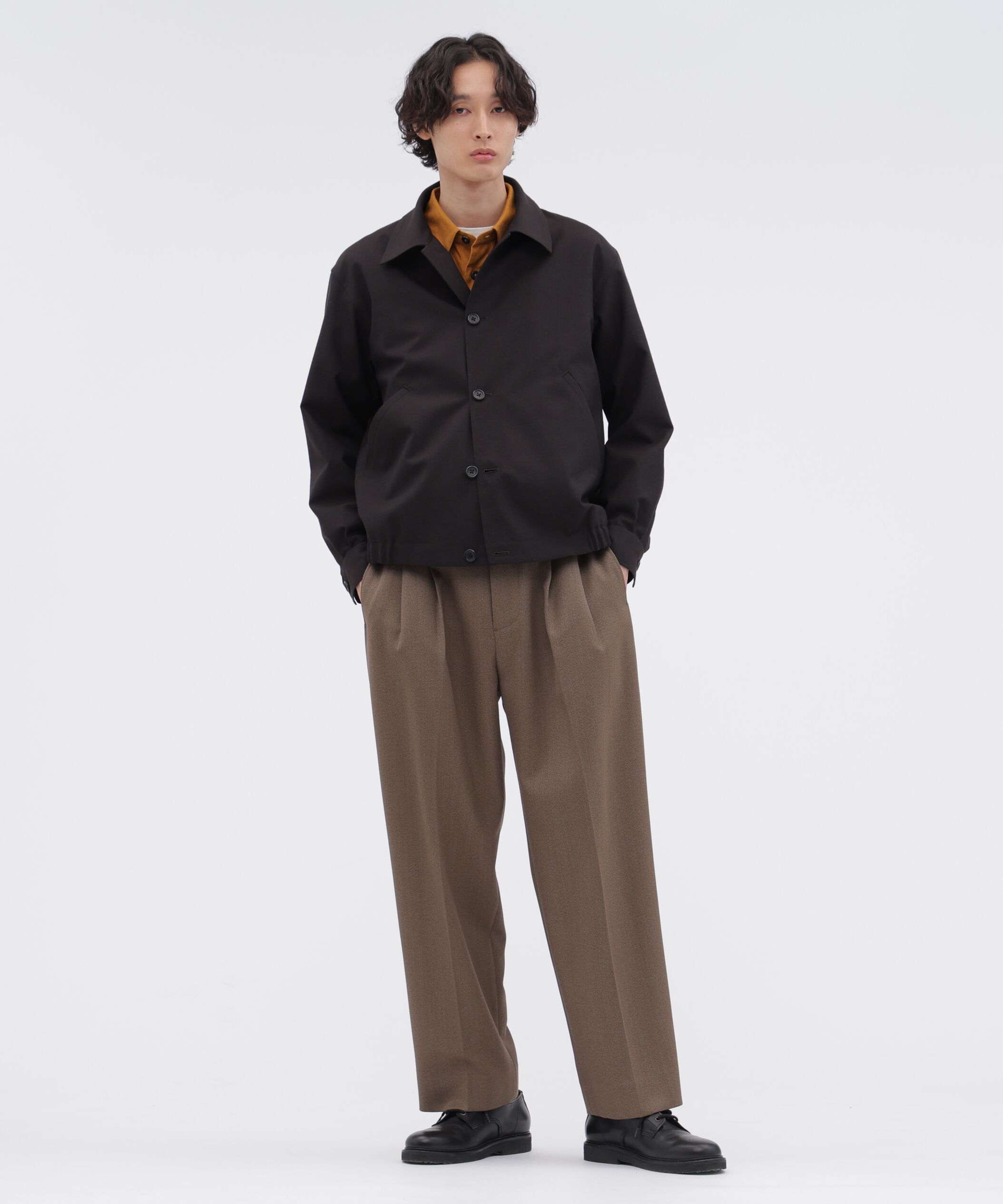 MARGARET HOWELL「YARN DYE WOOL PLAINWEAVE BLOUSON」|ブルゾン・スタジャン|