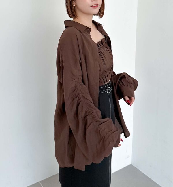 archives「ギャザースリーブシャツ&times;ビスチェＳＥＴ」|カーディガン|