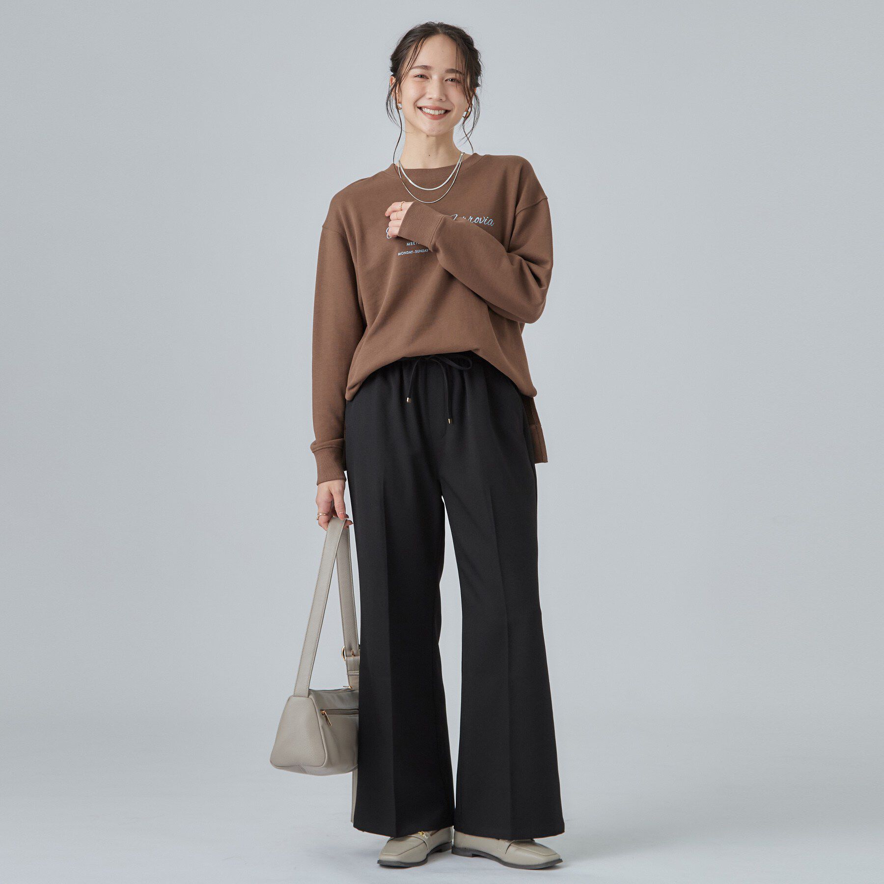 SHOO･LA･RUE「【S-LL】美脚見えが叶う ニーハイフレアパンツ」|その他|