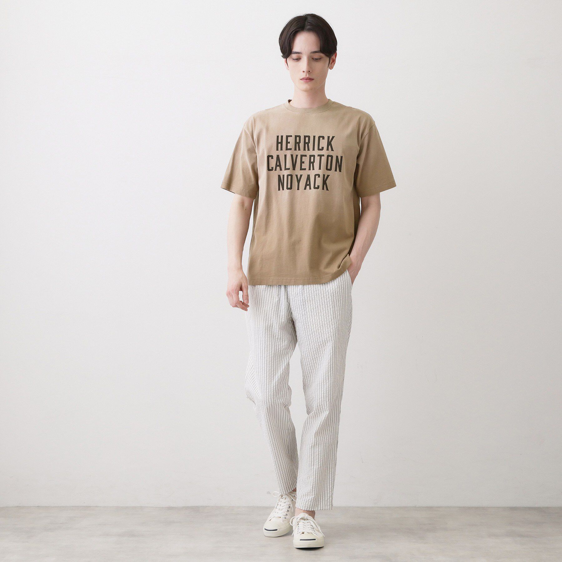 Dessin「【洗える】ヴィンテージ加工 ロゴTシャツ」|Tシャツ・カットソー|