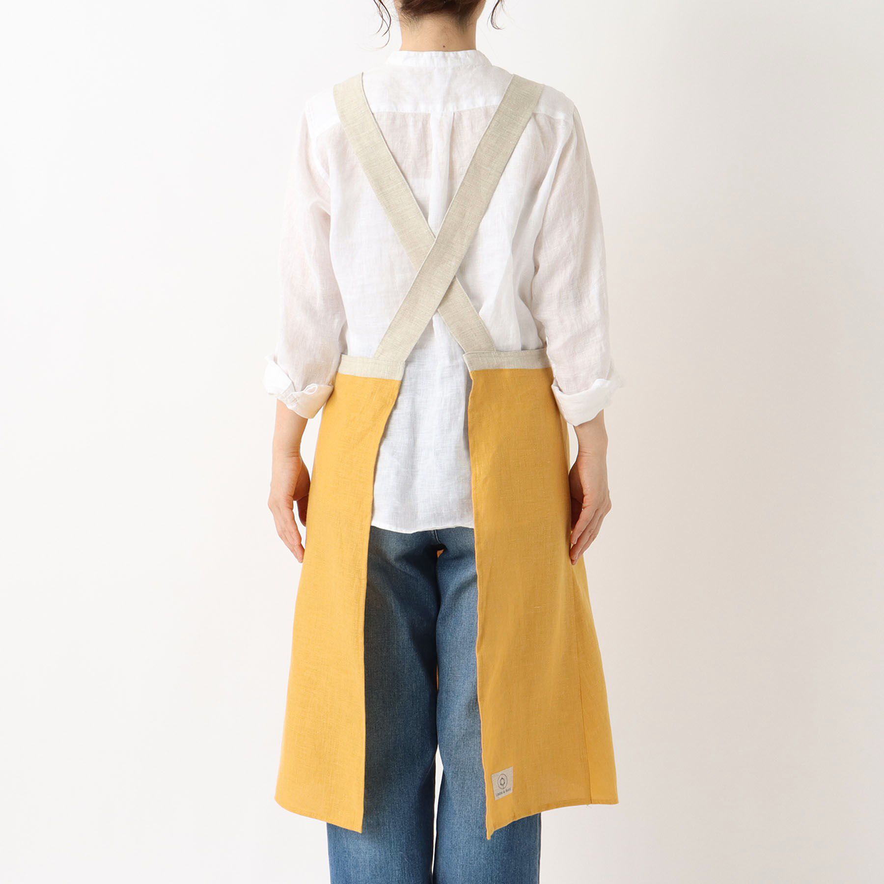 212 KITCHEN STORE「リネンバイカラースルーエプロン ヤマブキ ＜LINEN&BASIC リネンアンドベーシック＞」|食器・キッチングッズ|