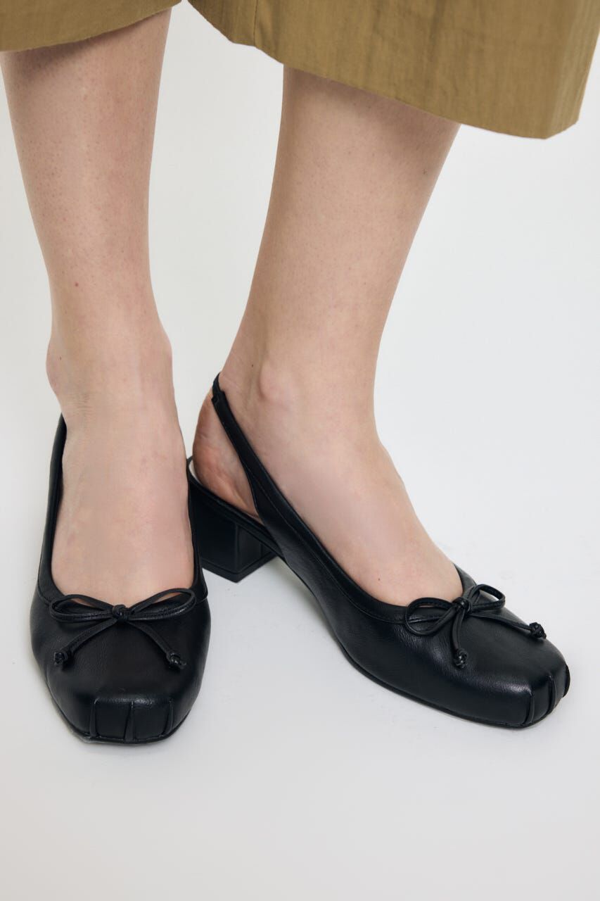 MOUSSY「SLING BACK BALLET HEEL シューズ」|サンダル|BLK