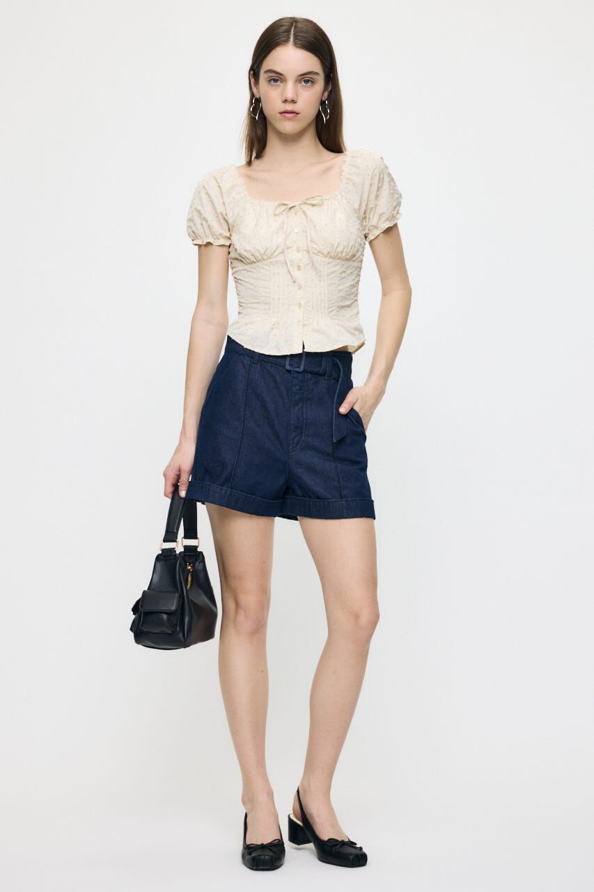 MOUSSY「POLKA DOT CORSET ブラウス」|シャツ・ブラウス|