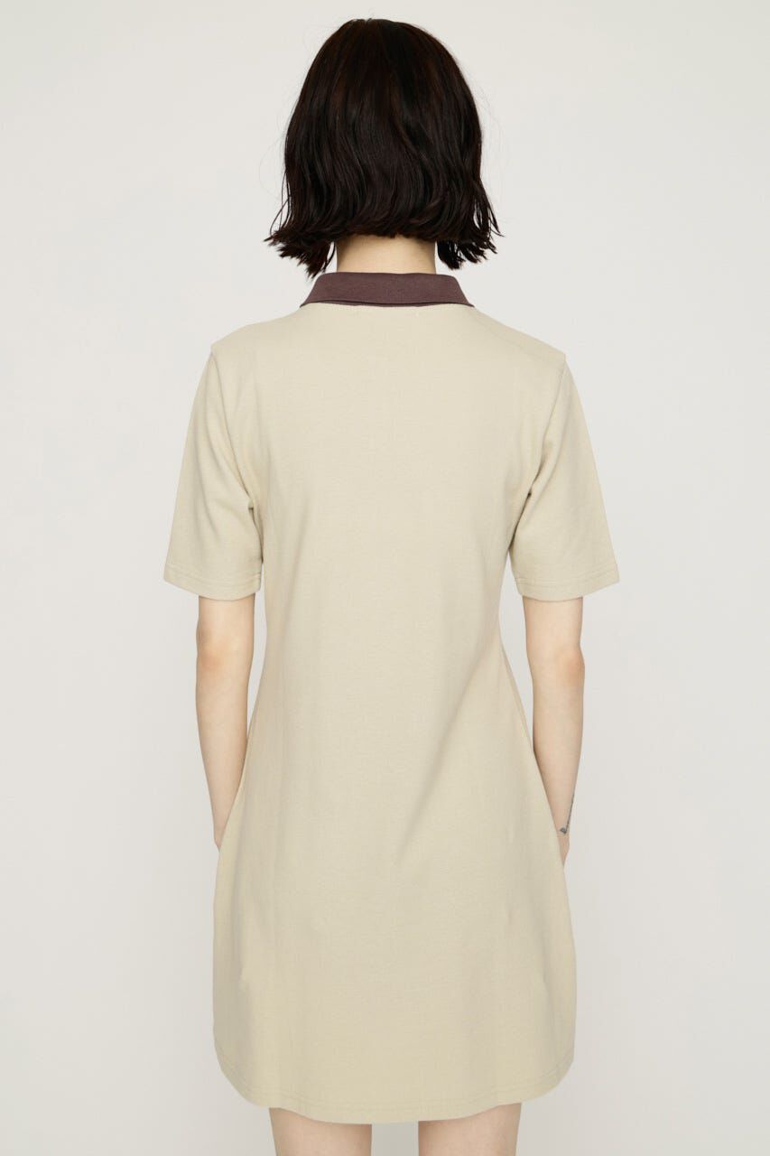 SLY「BI COLOR COLLAR ショートワンピース」|ワンピース|