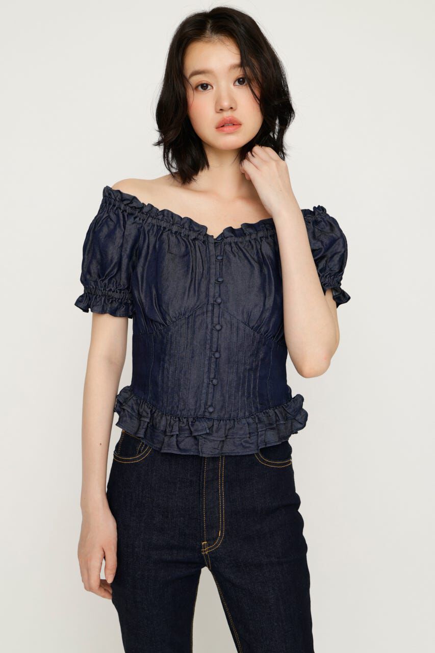 SLY「PUFF SLEEVES WOVEN トップス」|シャツ・ブラウス|