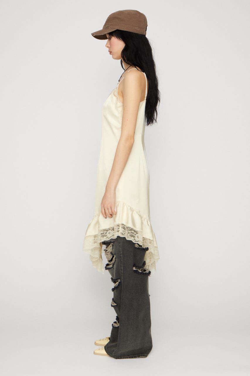 LAGUA GEM「SATIN LACE CAMI ワンピース」|ワンピース|