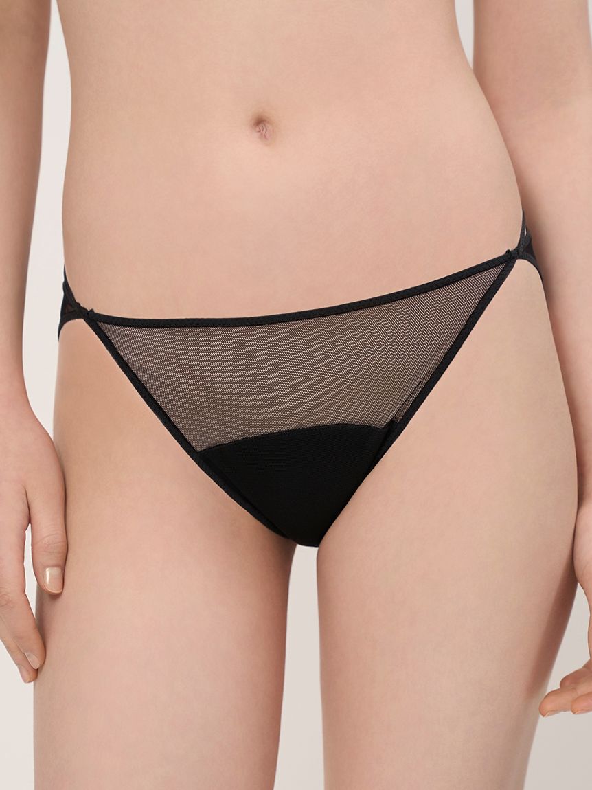 LILY BROWN Lingerie「【LILY BROWN Lingerie】シアーファンデショーツ」|インナー|BLK